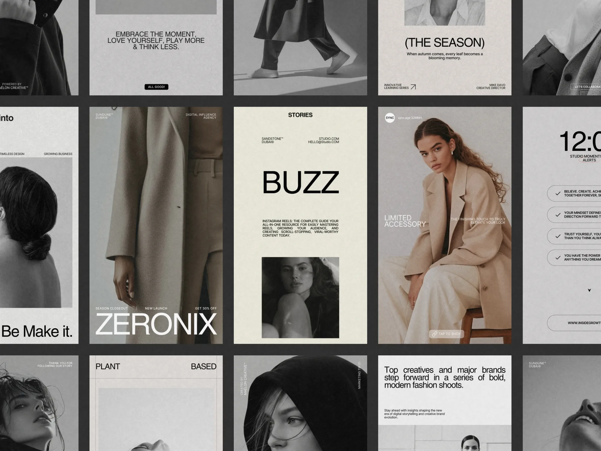 Marketing Story Pack for Business: 35 Editable Canva Designs