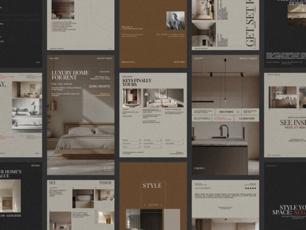 Elevate your branding with these customizable Canva realtor templates, perfect for eye-catching 1080x1350 PX property listings.