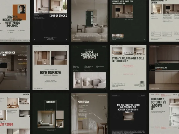 Engaging real estate Instagram post template showcasing modern listing layout, designed for Canva at 1080x1350 PX.