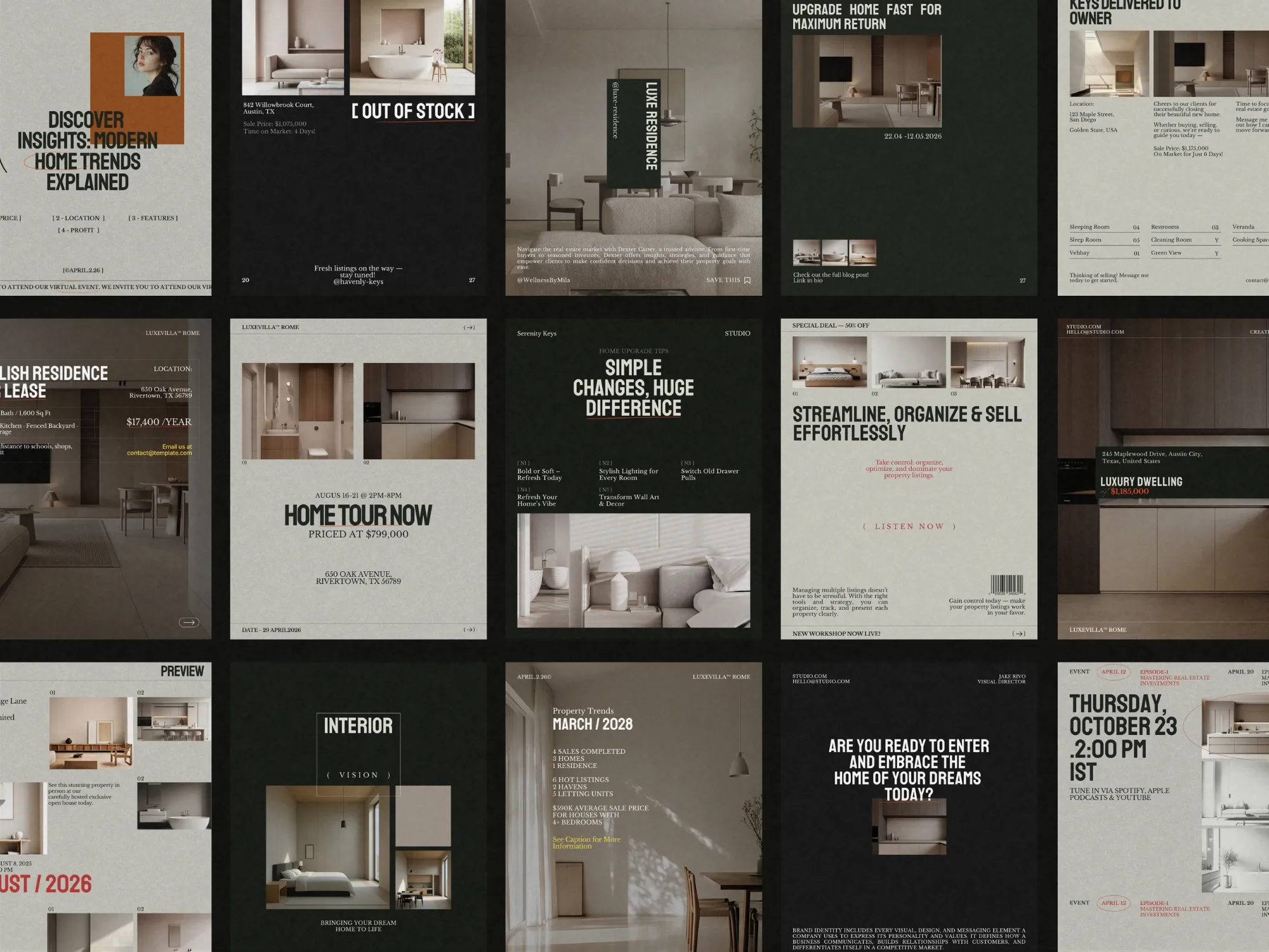 40+ Real Estate Instagram Post Templates for Quick Engagement