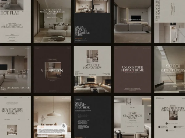 A vibrant Canva 1080x1350 PX template showcasing a stunning real estate property listing, tailored for engaging Instagram posts.