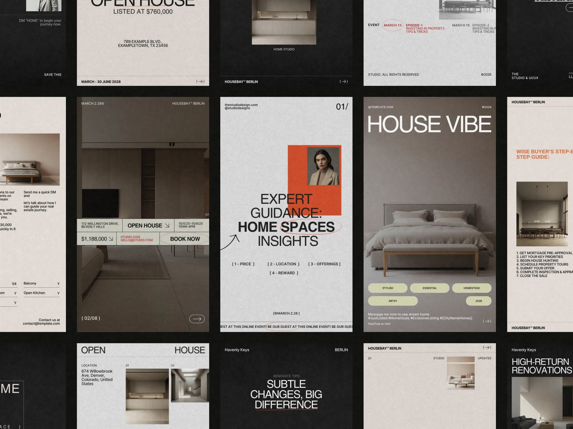 Realtor Promo Story Kit: 40 Eye-Catching Canva Designs Kit