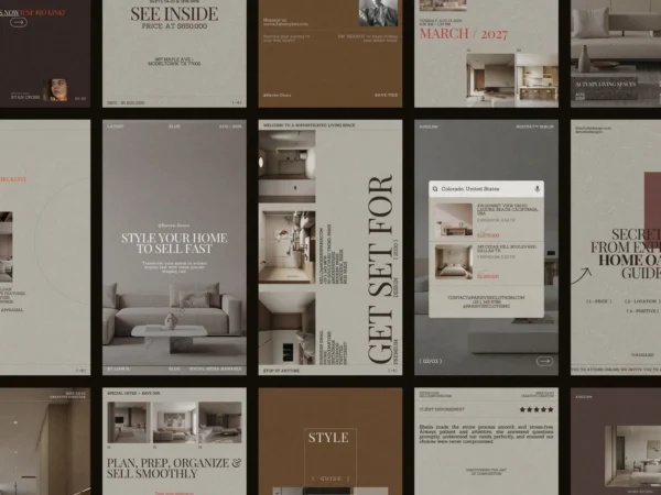 Stylish 1080x1920 PX Canva real estate Instagram story templates for showcasing property listings with vibrant visuals and compelling layouts.