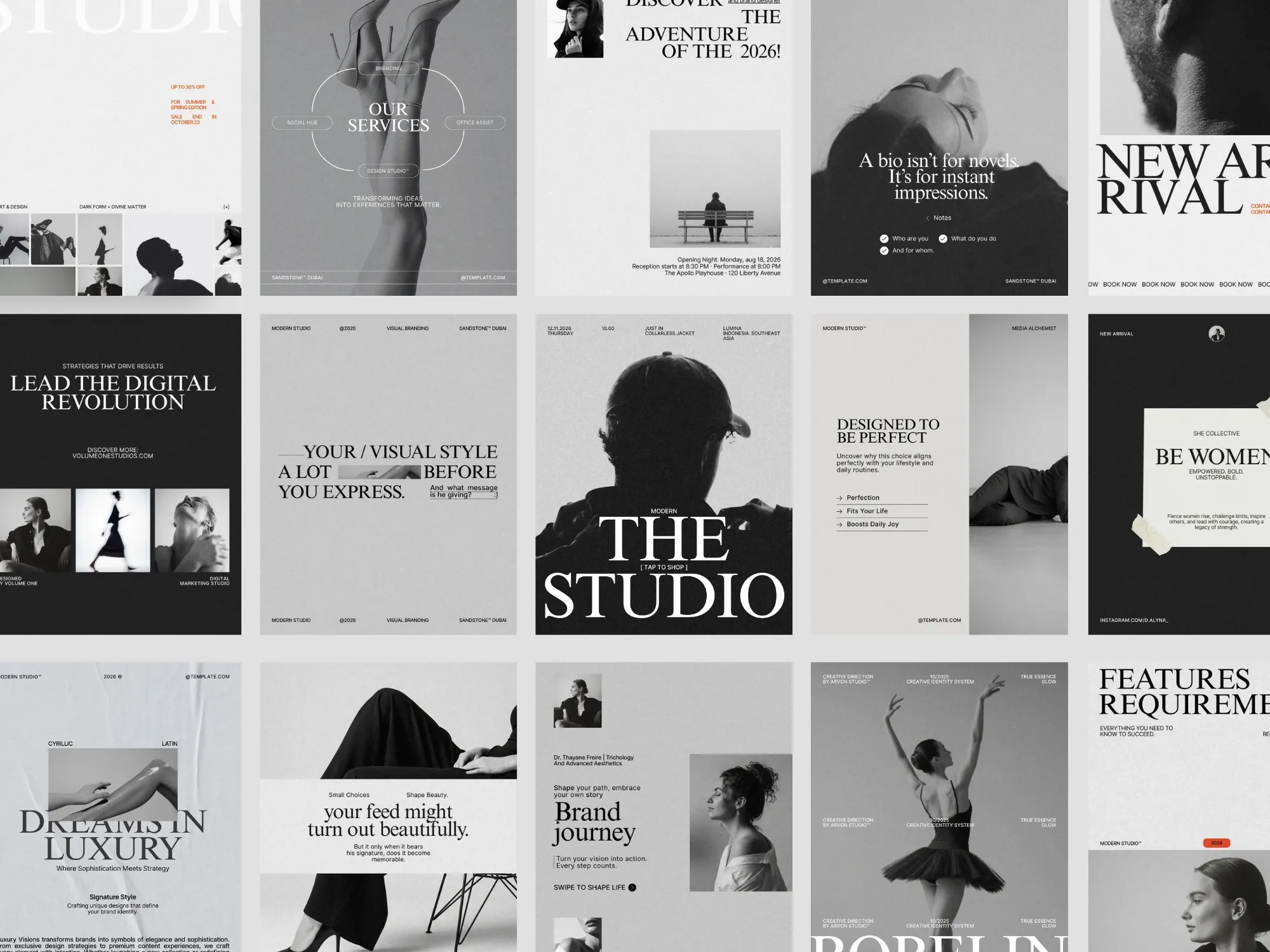 Customizable Canva Marketing Posts: 105-Template Bundle For insta