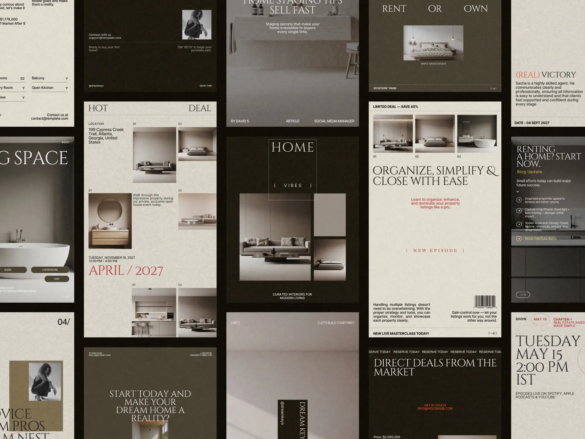 Real Estate Canva Post & Story Templates | Enhance Your Branding