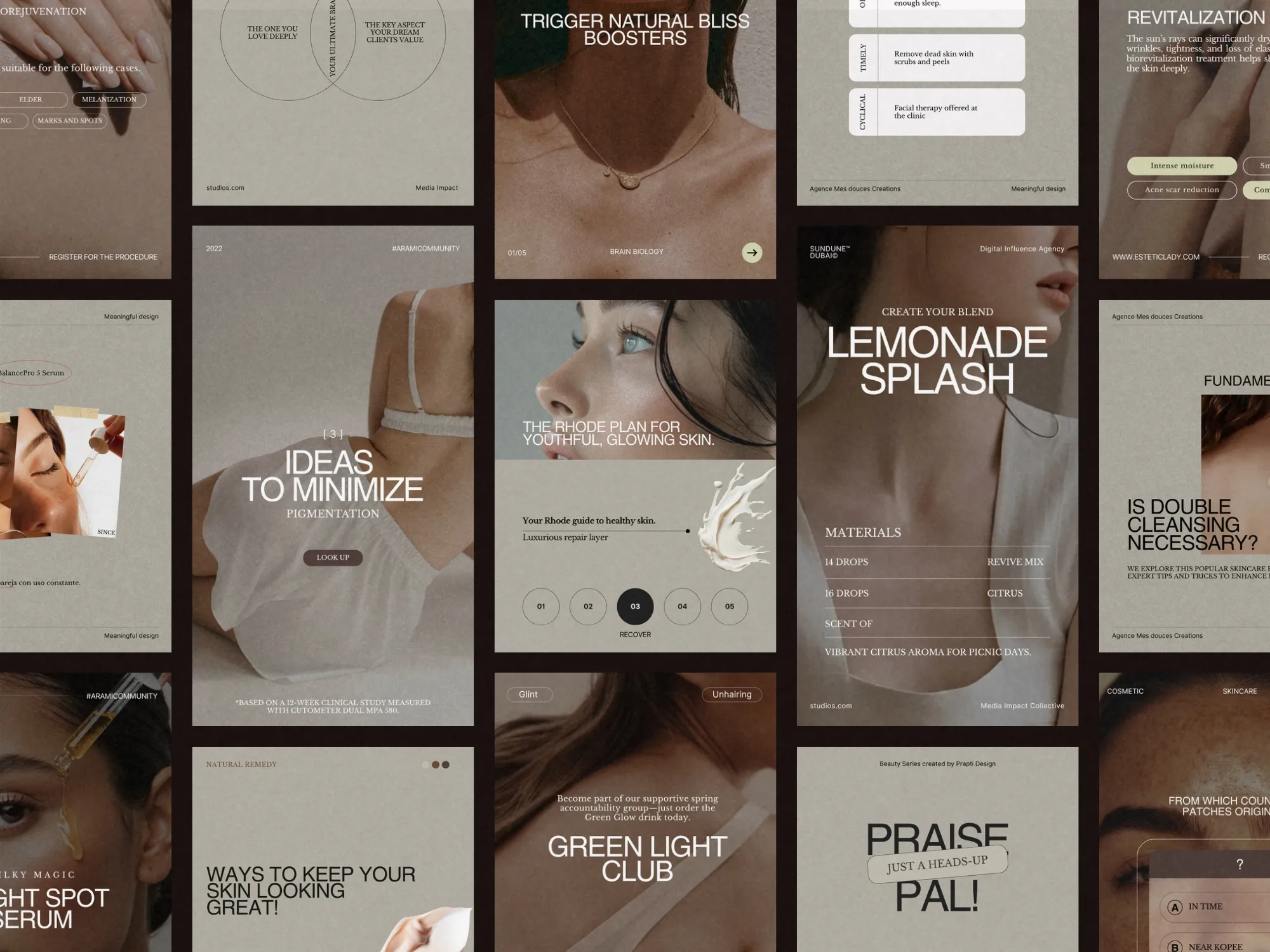 Skincare Instagram 210 Easy-to-Use Post & Story Designs for Canva