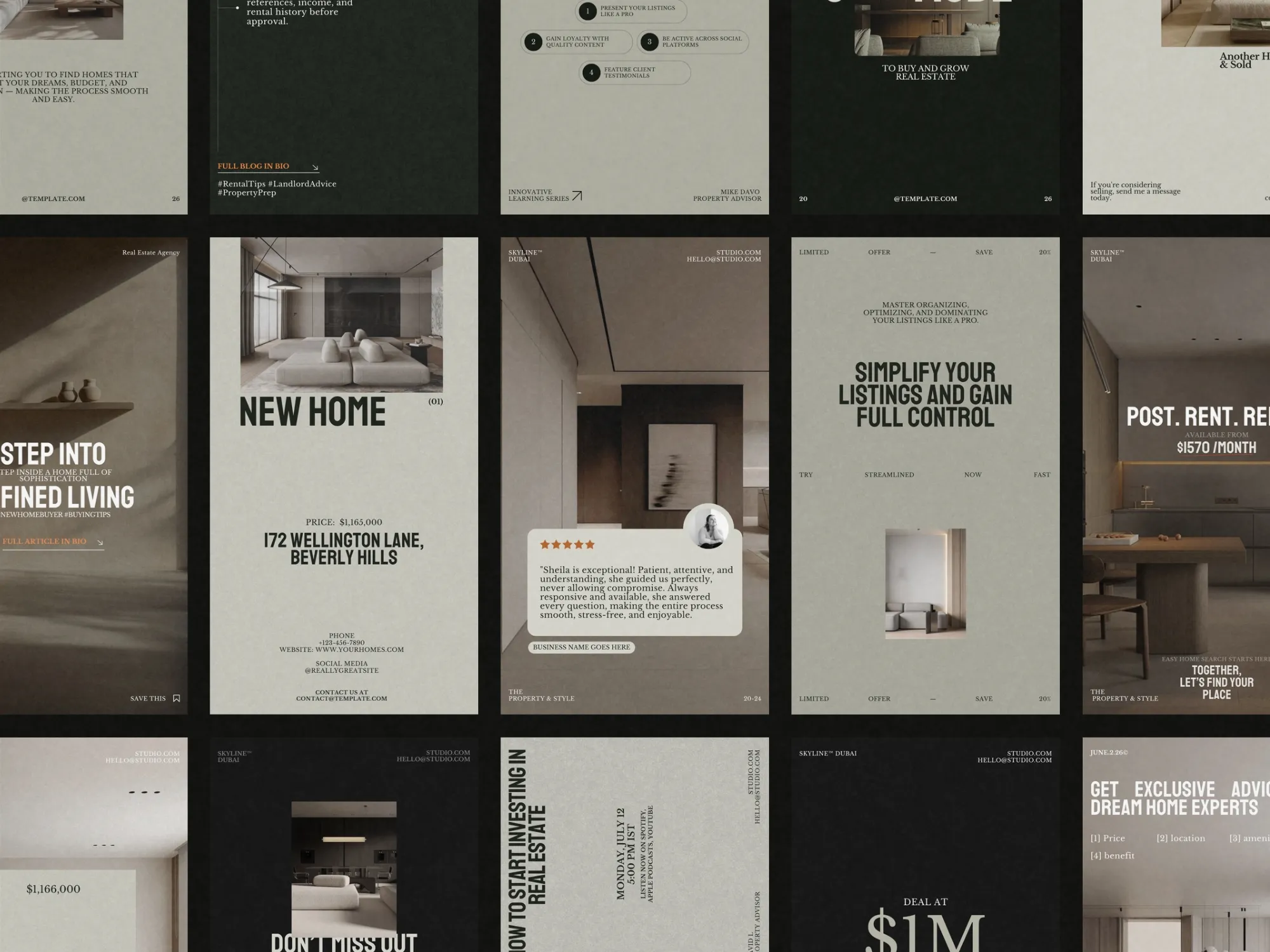 Real Estate Instagram Story Templates for Promoting Properties