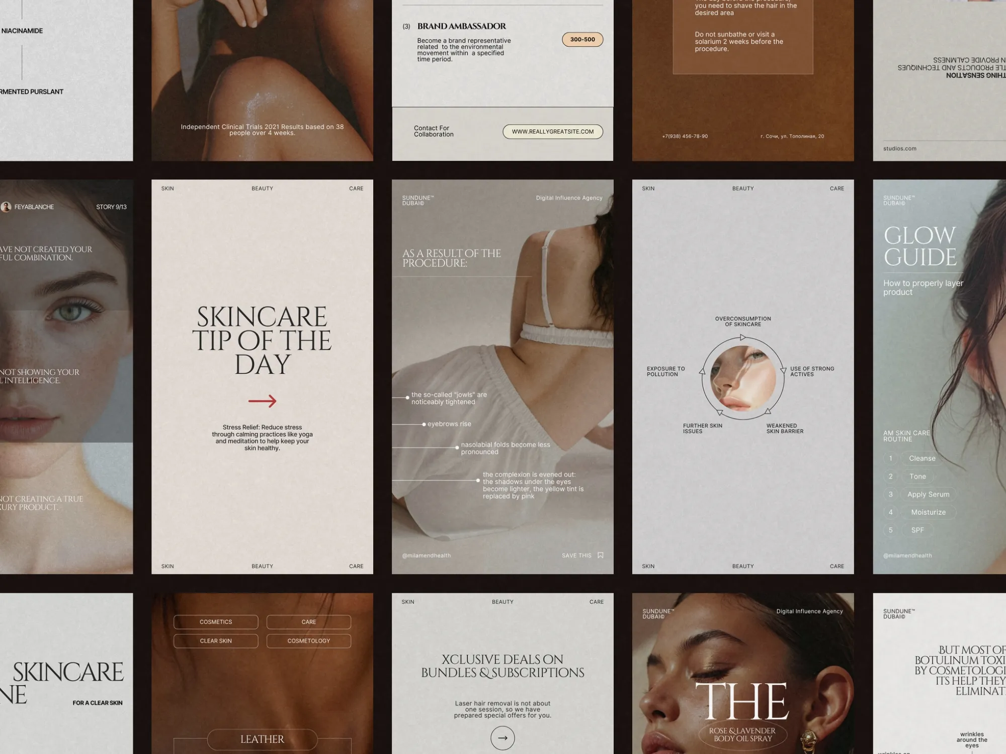 Skincare Instagram Story Bundle Templates for Boost Engagement