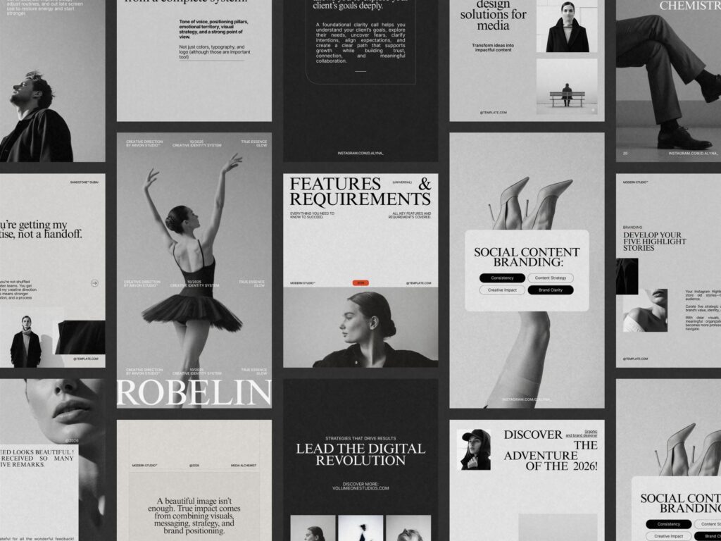 Customizable 1080x1350 PX Canva templates designed to elevate Instagram posts, perfect for small brands and digital marketers.