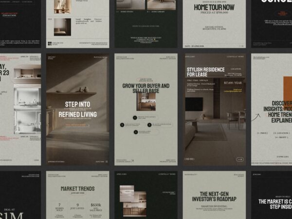 Elevate your listings with the Real Estate Instagram Story Bundle Templates, featuring vibrant designs tailored for property marketing on Canva.