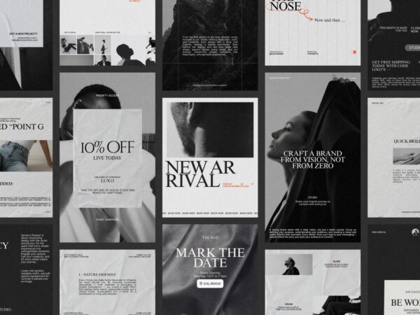 Professional Canva-ready Instagram content templates for posts and stories, dimensions 1080x1920 PX, enriching brand aesthetics for marketers.