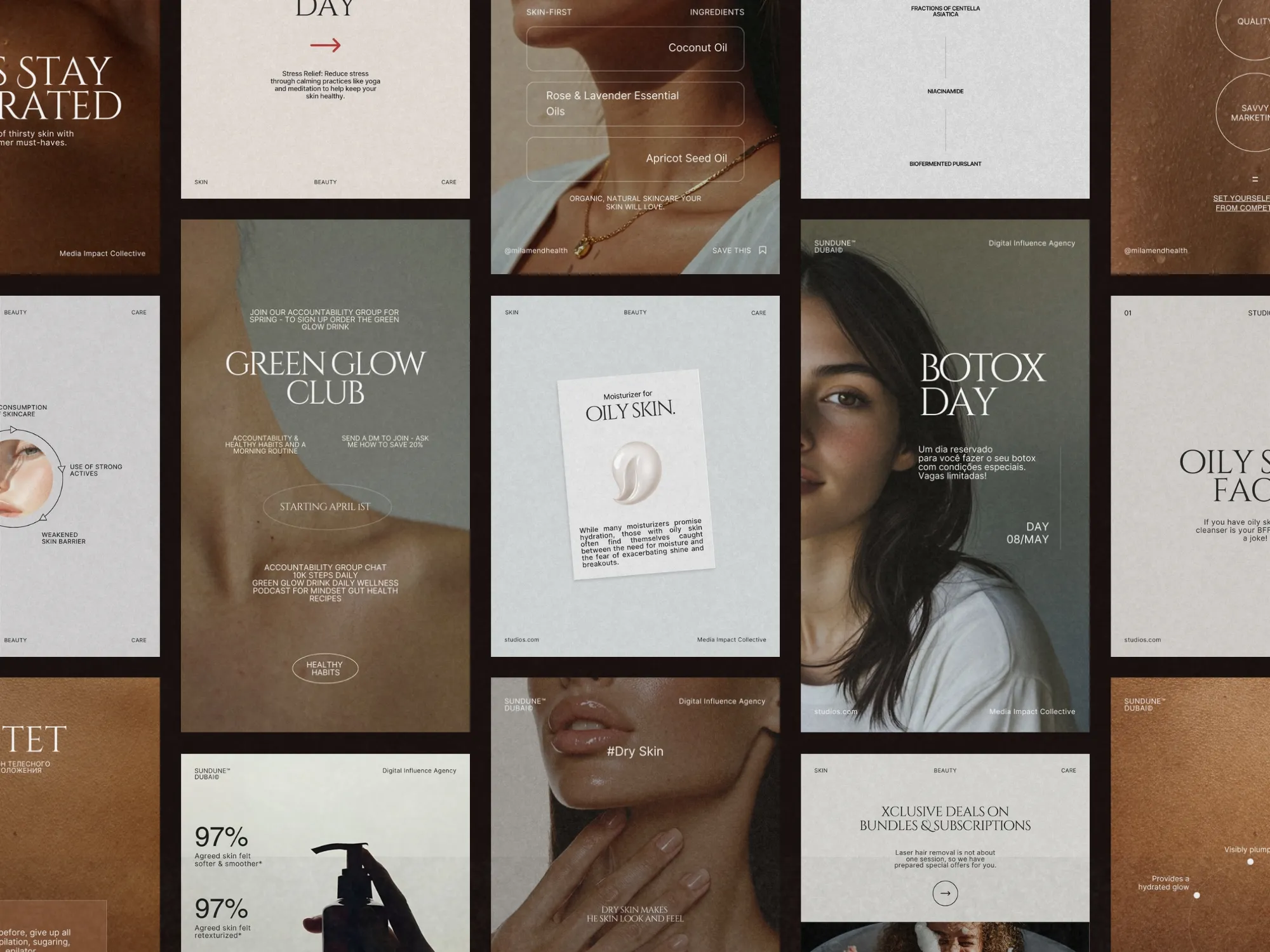 Skincare Instagram Post & Story Templates for Engaging Content