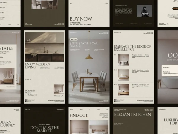 Engaging Canva property tour stories designed for showcasing real estate listings with eye-catching visuals and layouts in 1080x1920 PX.