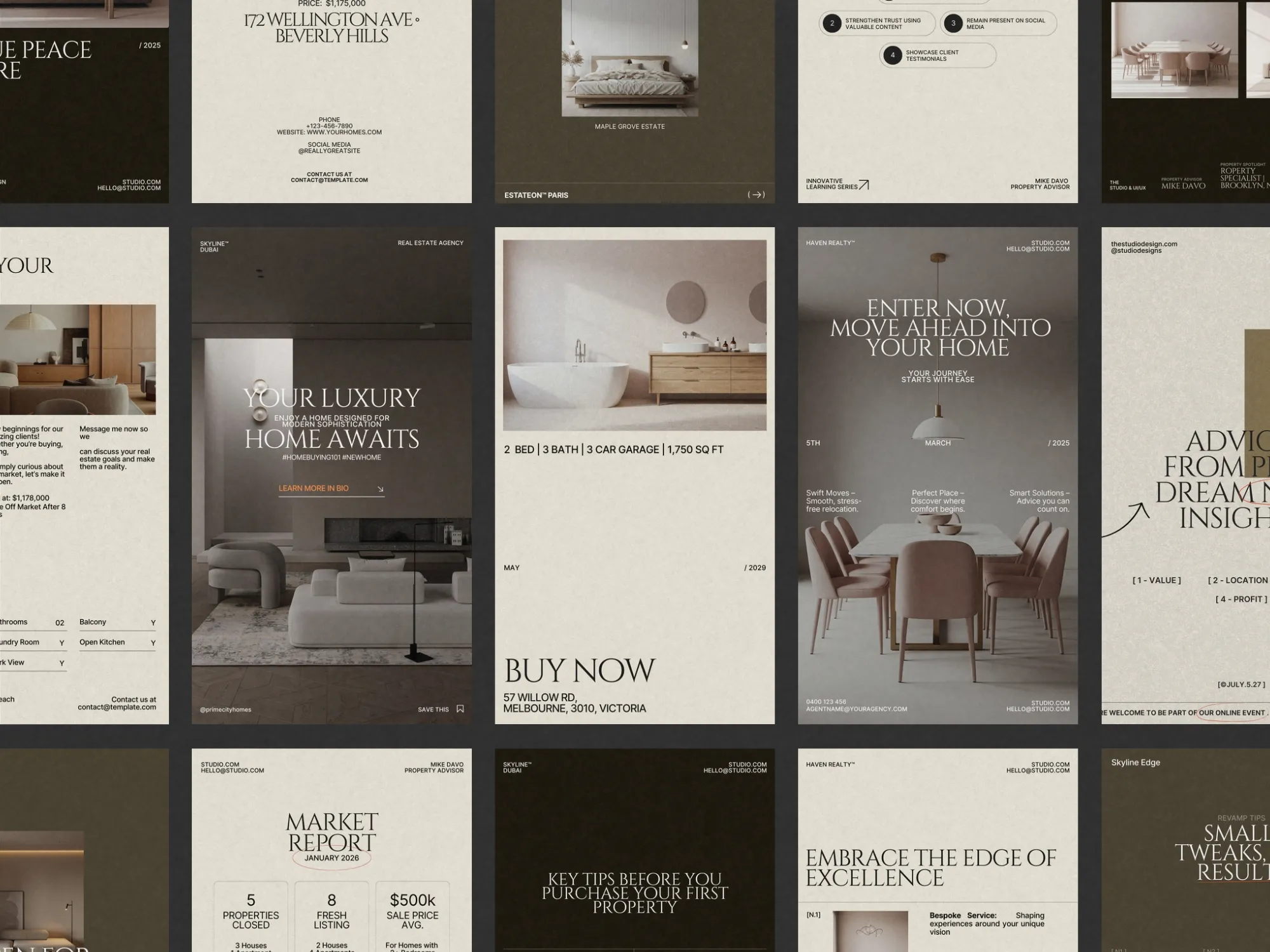 Elevate Marketing with Canva Realtor Story Kit – 120 Templates