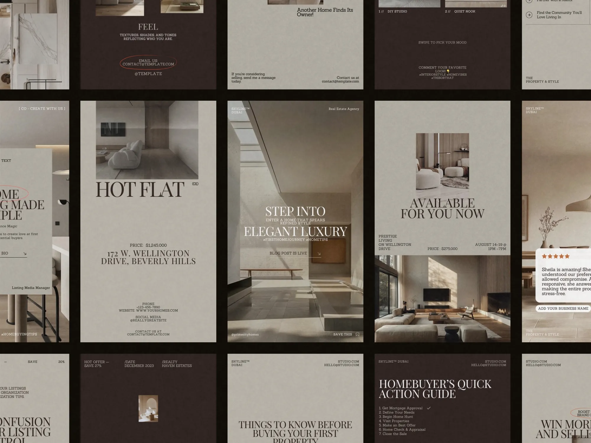 Showcase Listings with 40 Realtor Promo Story Kit in Canva