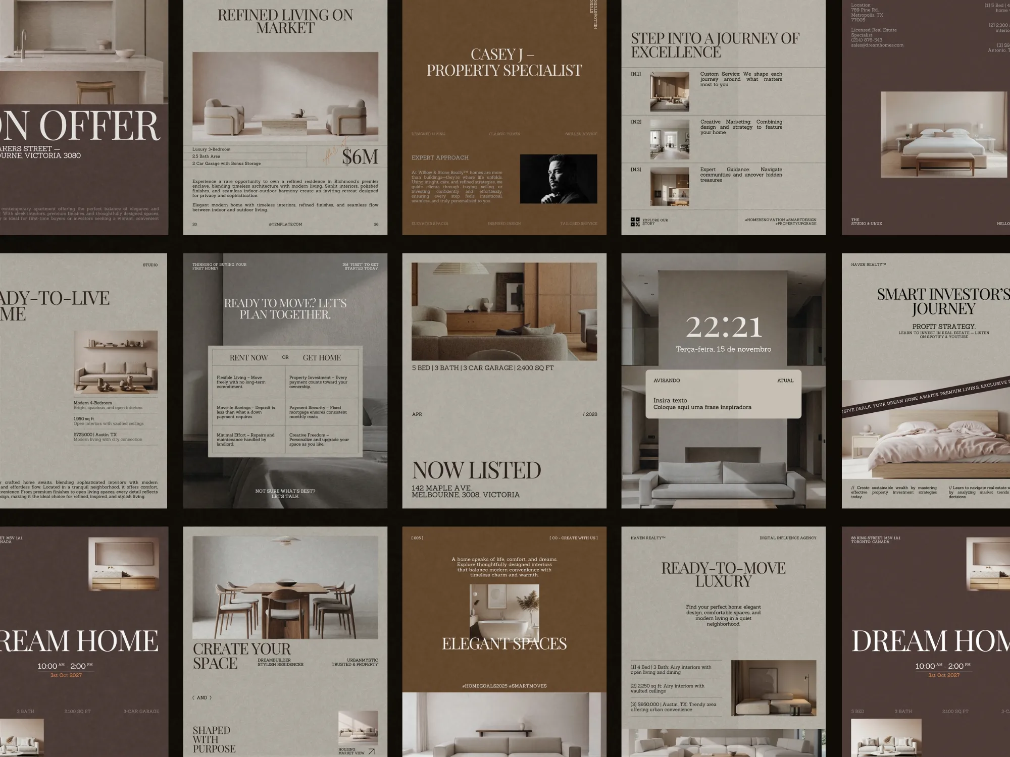 Real Estate Canva Post Templates | Quick Listings in Instagram