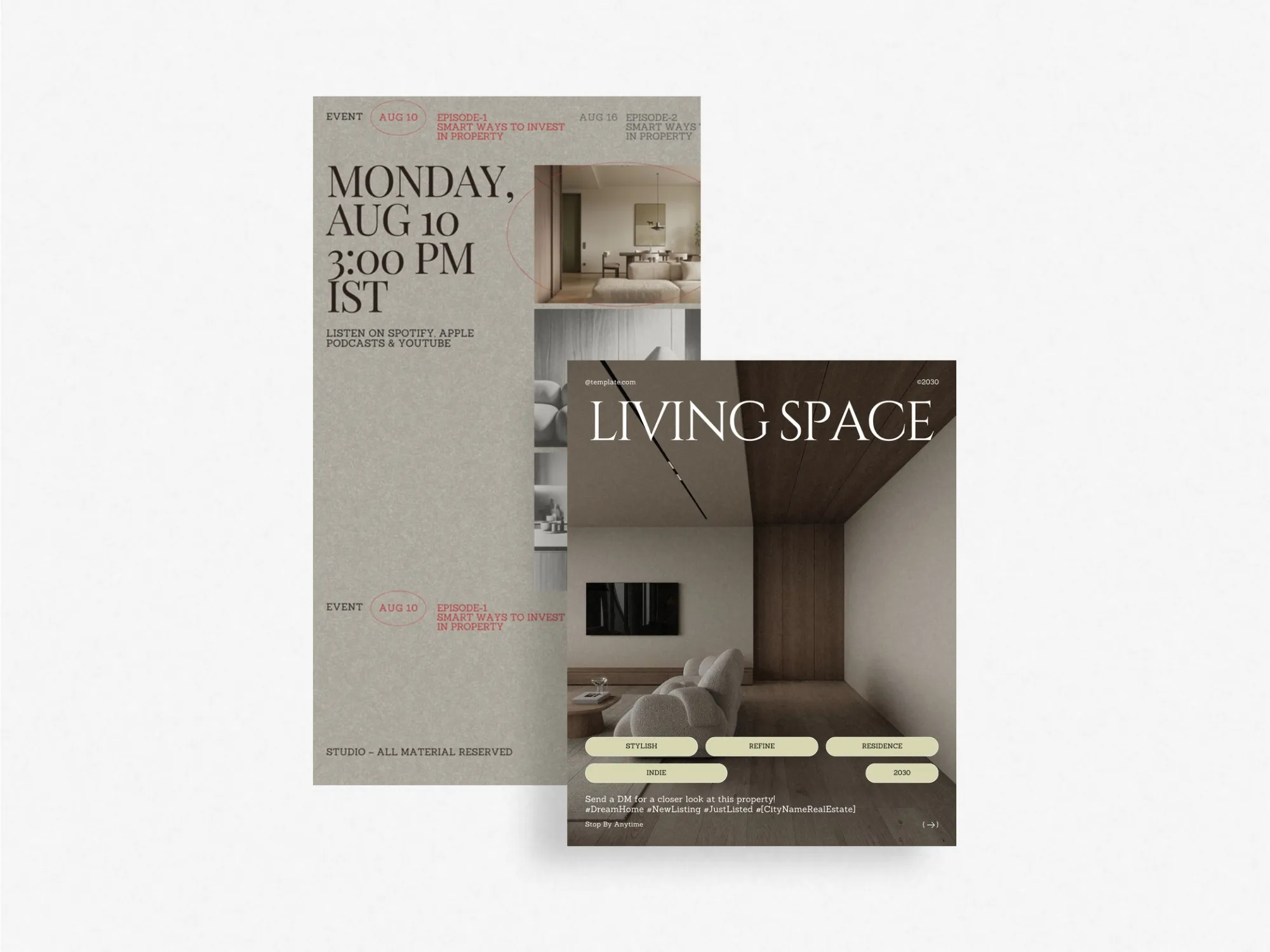 Transform your social media presence using these 80 real estate post and story templates, designed for effective buyer engagement.