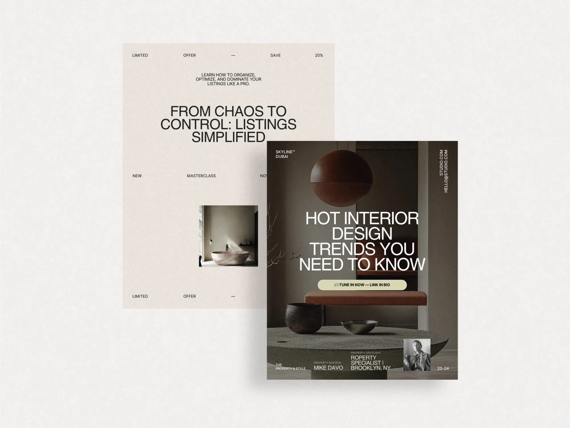 Professional real estate Instagram post template designed in Canva, perfect for engaging posts about open houses and properties.