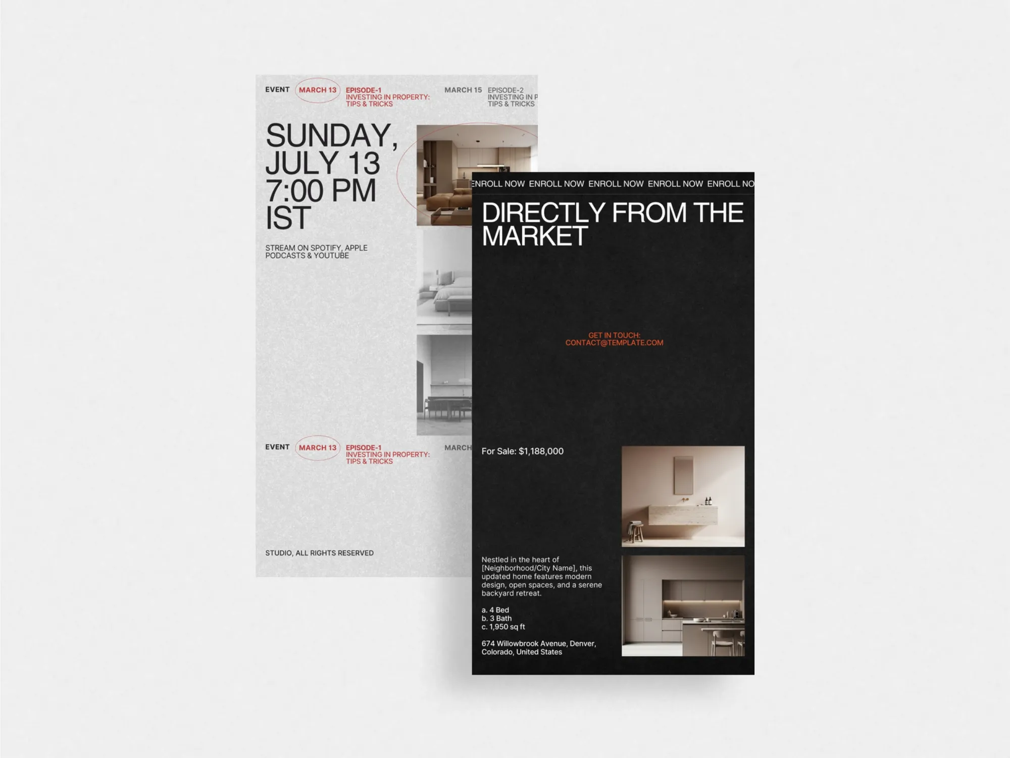 Engaging realtor promo story kit with 40 visually appealing designs for Instagram, ideal for market insights and listings.