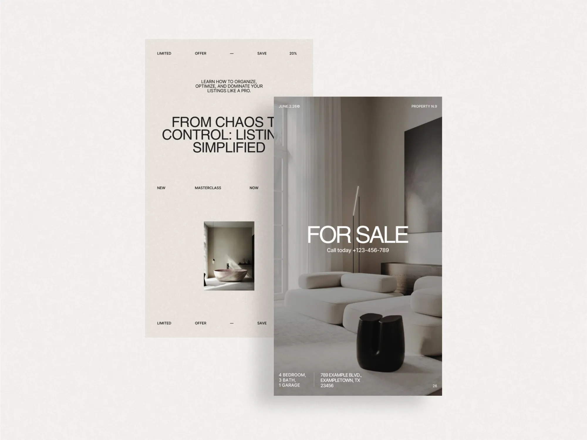 Engaging realtor promo story kit featuring 40 unique Canva templates to highlight properties and price drops aesthetically.