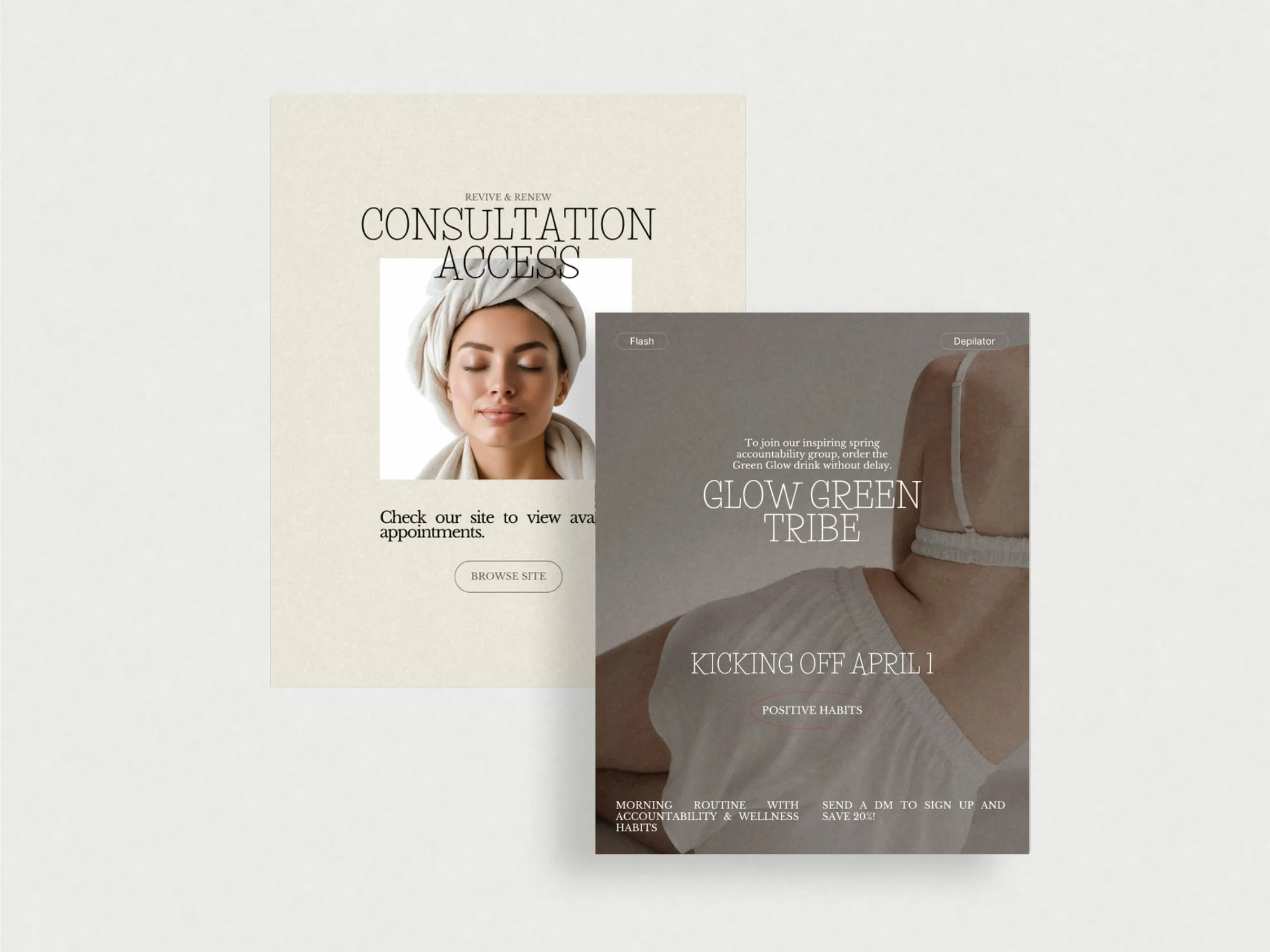 Professional and customizable beauty social media Canva template ideal for skincare brands, showcasing stunning product visuals beautifully.