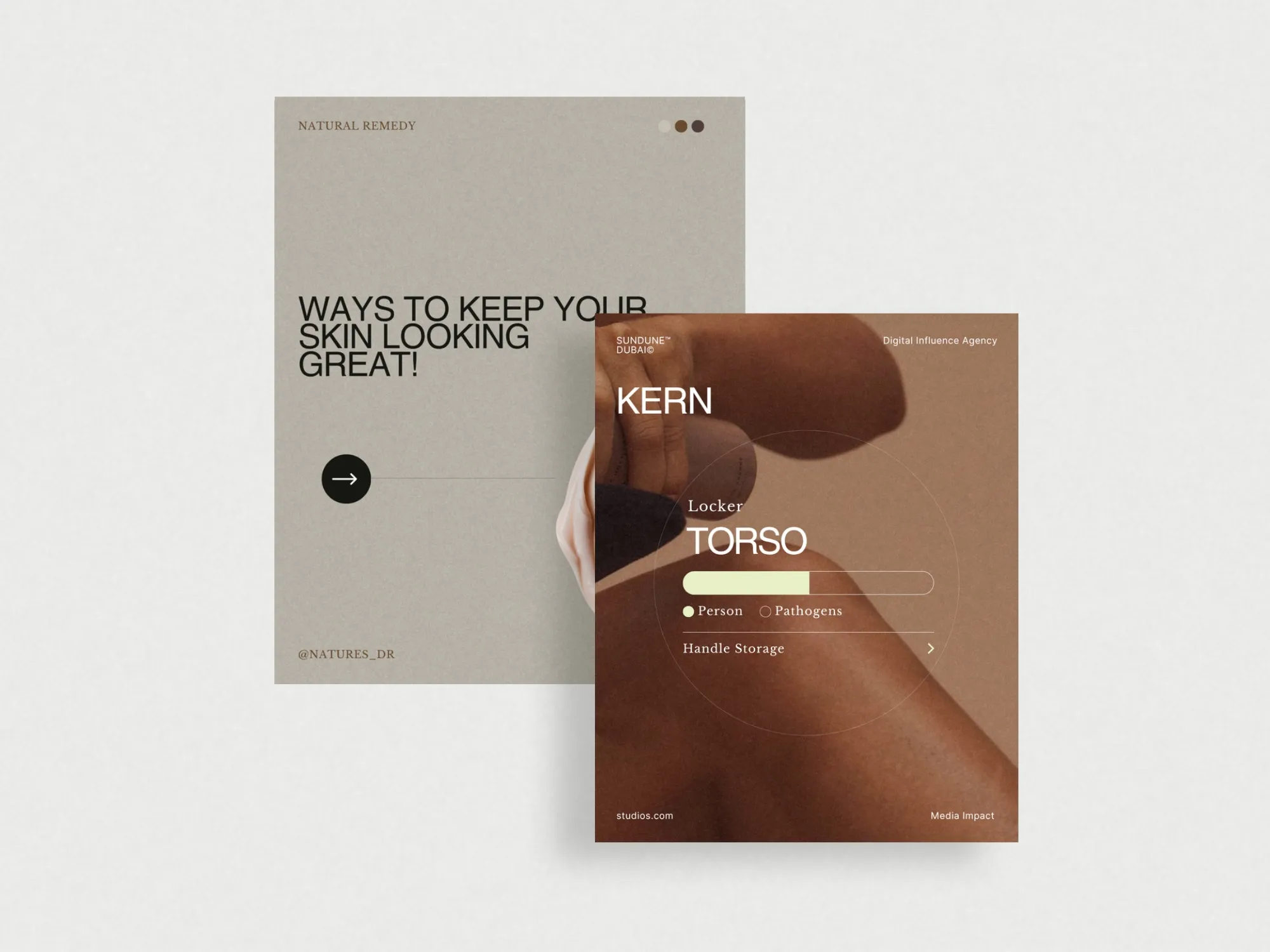 Beautiful beauty social media Canva templates perfect for skincare brands, enabling aesthetic promotion of products with customizable designs in vibrant colors.