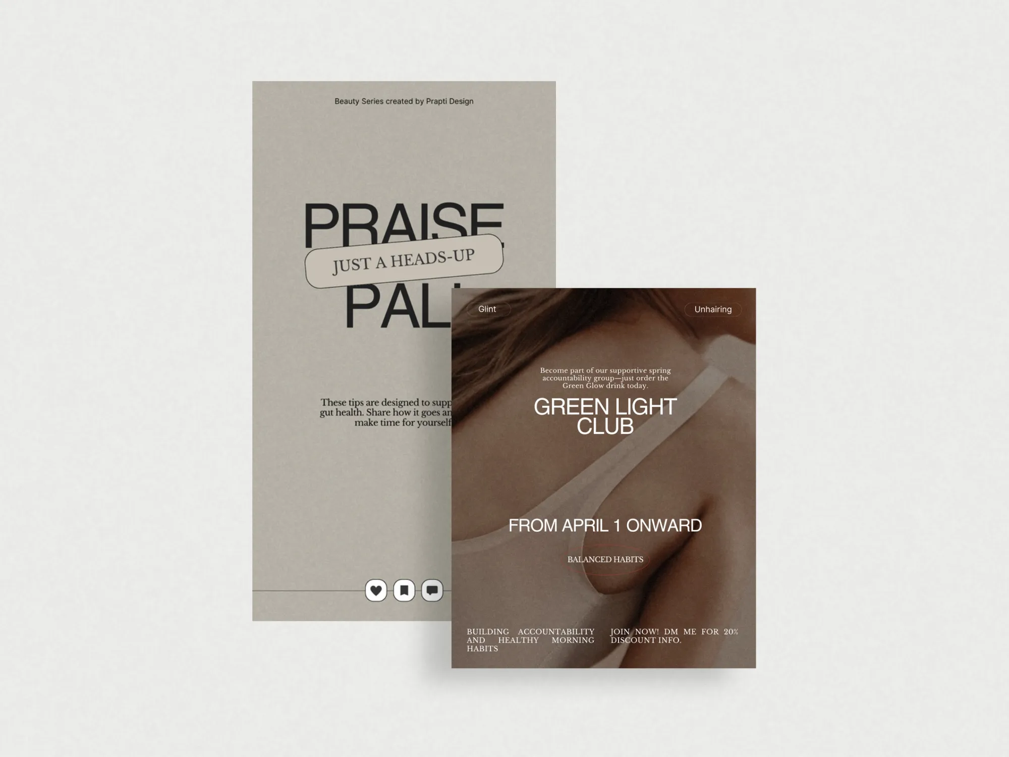 Professional Instagram story template designed for skincare routines, featuring clean layouts and vibrant visuals for estheticians.