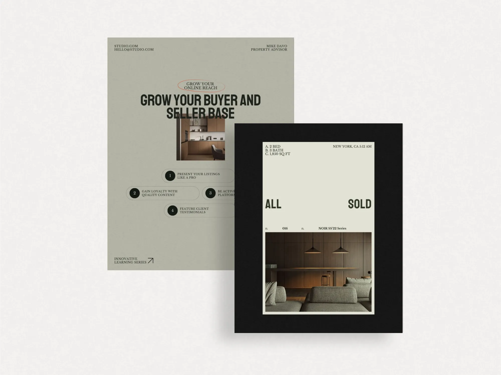 Professional 1080x1350 PX Instagram post template from Prapti Design, designed for real estate brokers to showcase properties with eye-catching visuals.