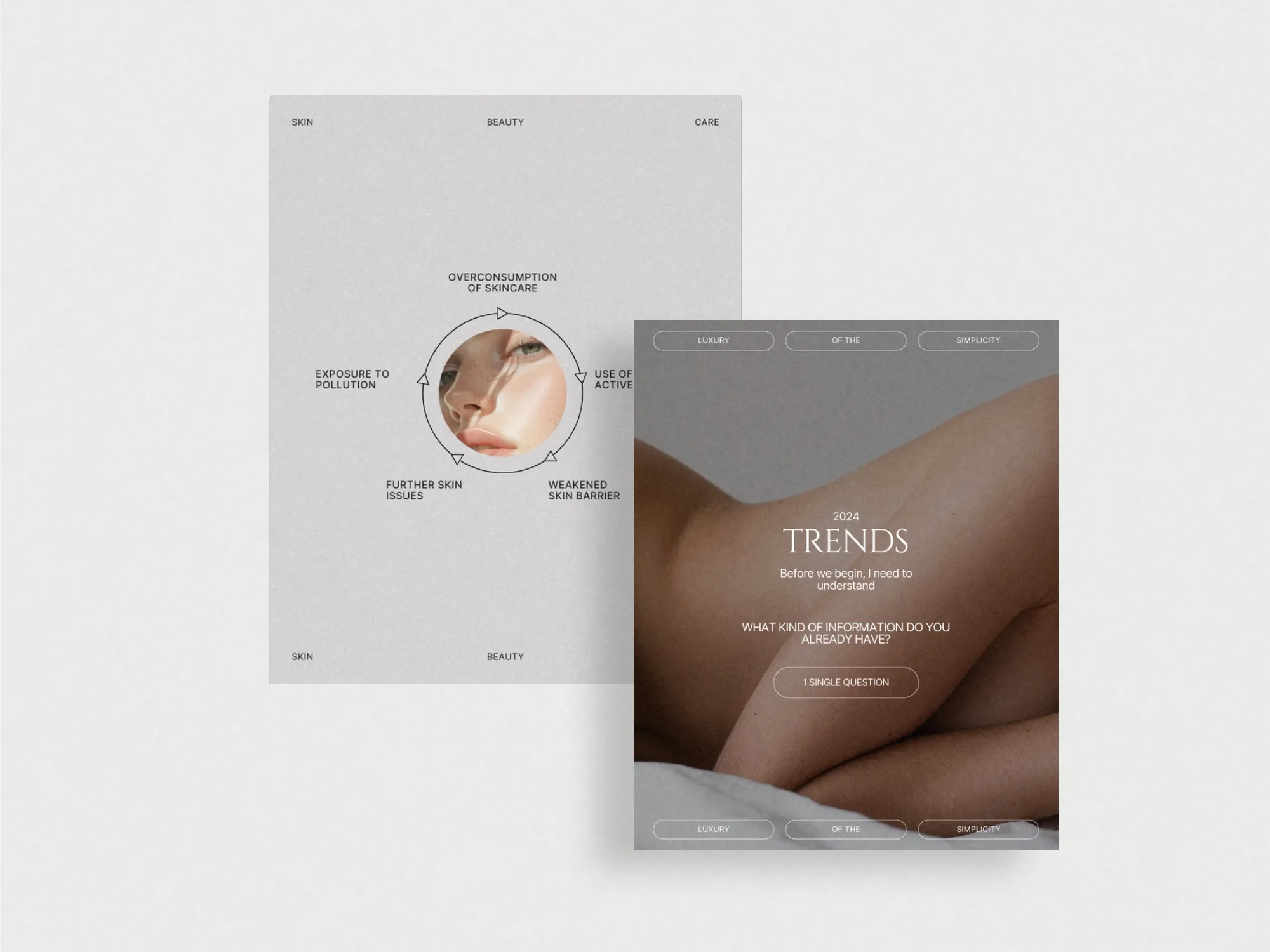 Eye-catching post bundle template for Instagram designed for skincare brands, perfect for promoting beauty products attractively.