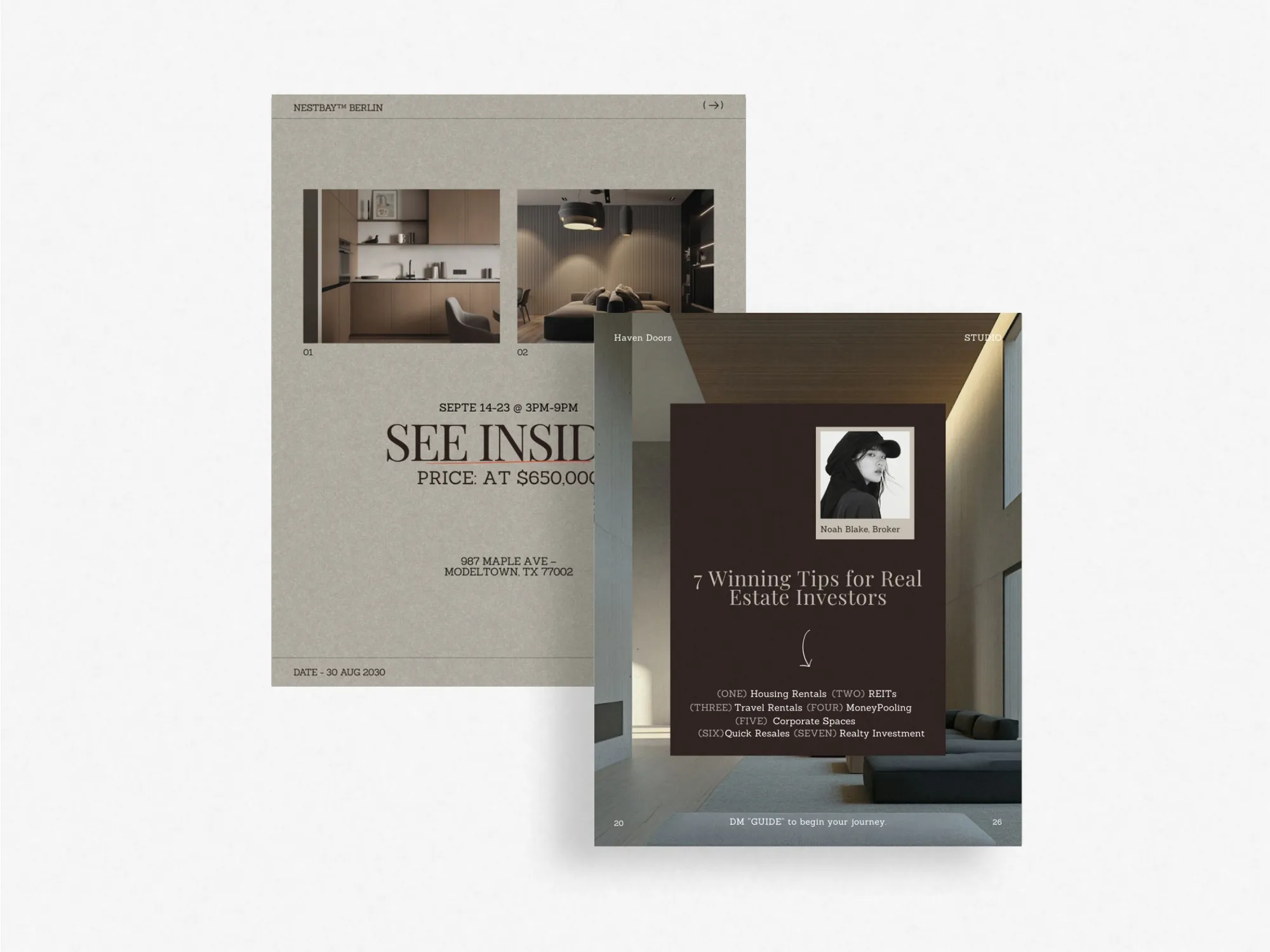 Vibrant Canva property listing post templates, ideal for realtors, with professional designs to quickly create stunning Instagram posts at 1080x1350 PX.