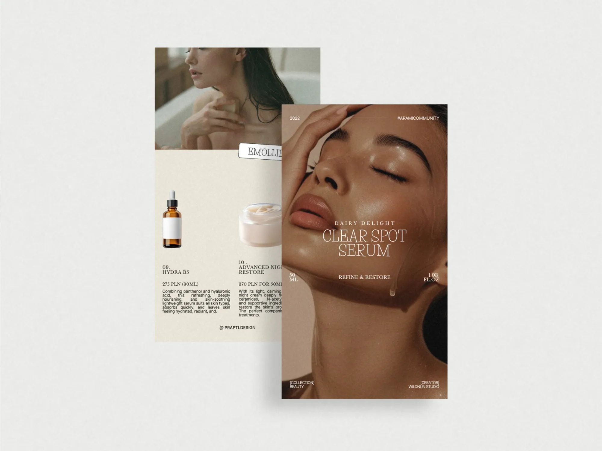 Beautifully designed beauty story Canva templates, optimized for skincare brands to elevate Instagram content and attract cosmetics enthusiasts.