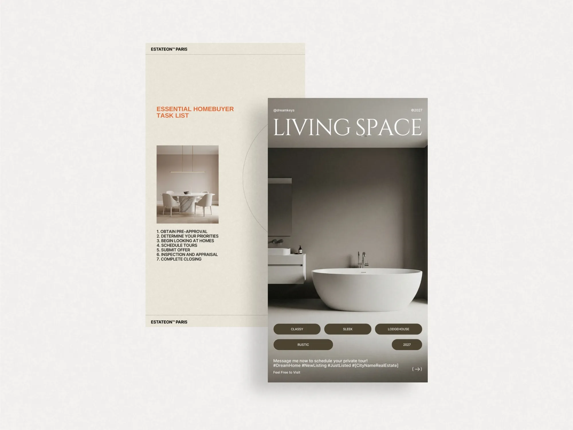 Professional realtor promo story kit featuring 40 customizable Canva templates, perfect for engaging social media followers with market insights.