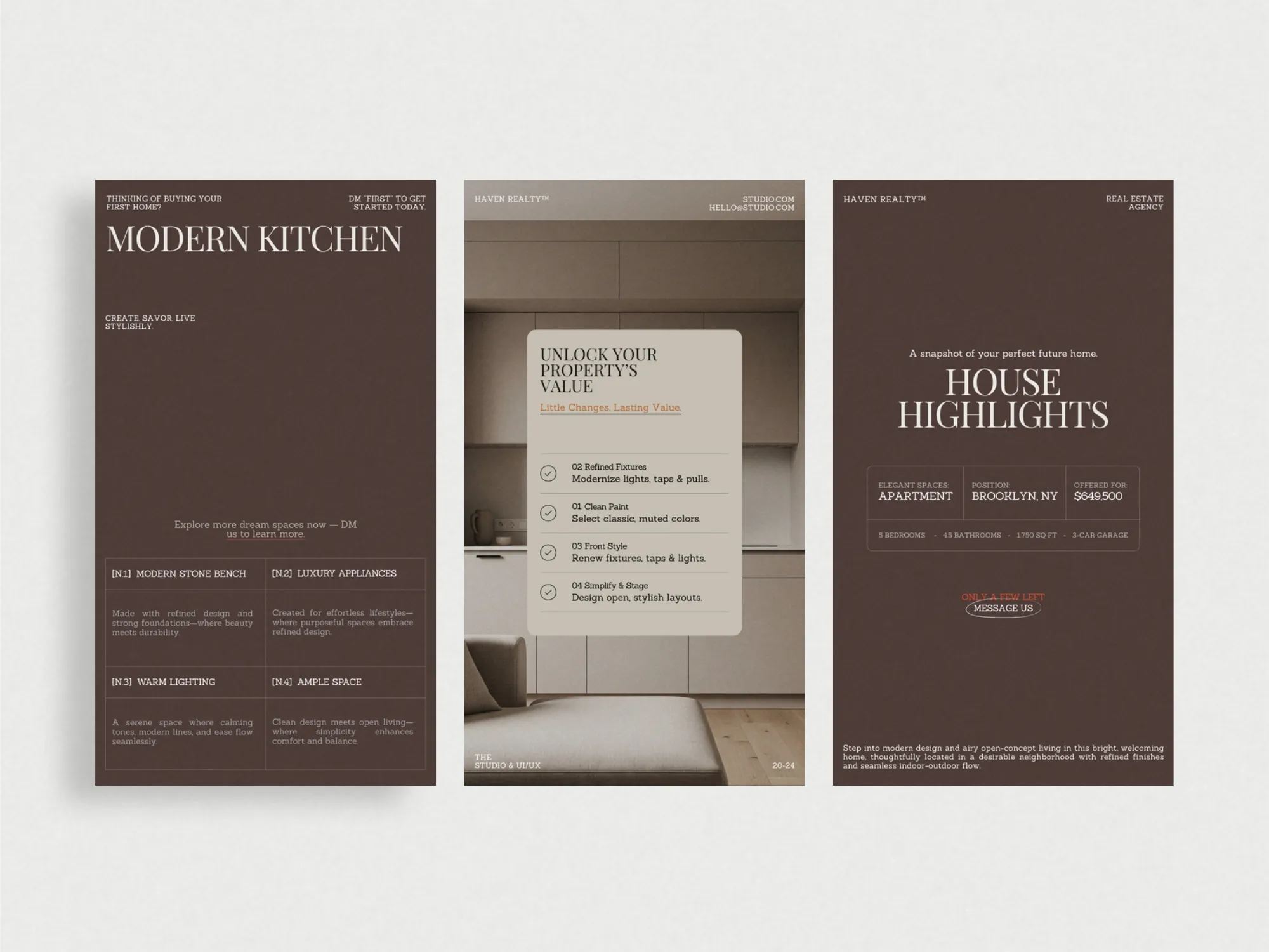 Captivating 1080x1920 PX Instagram story templates from Prapti Design, ideal for realtors to highlight property tours and market trends.