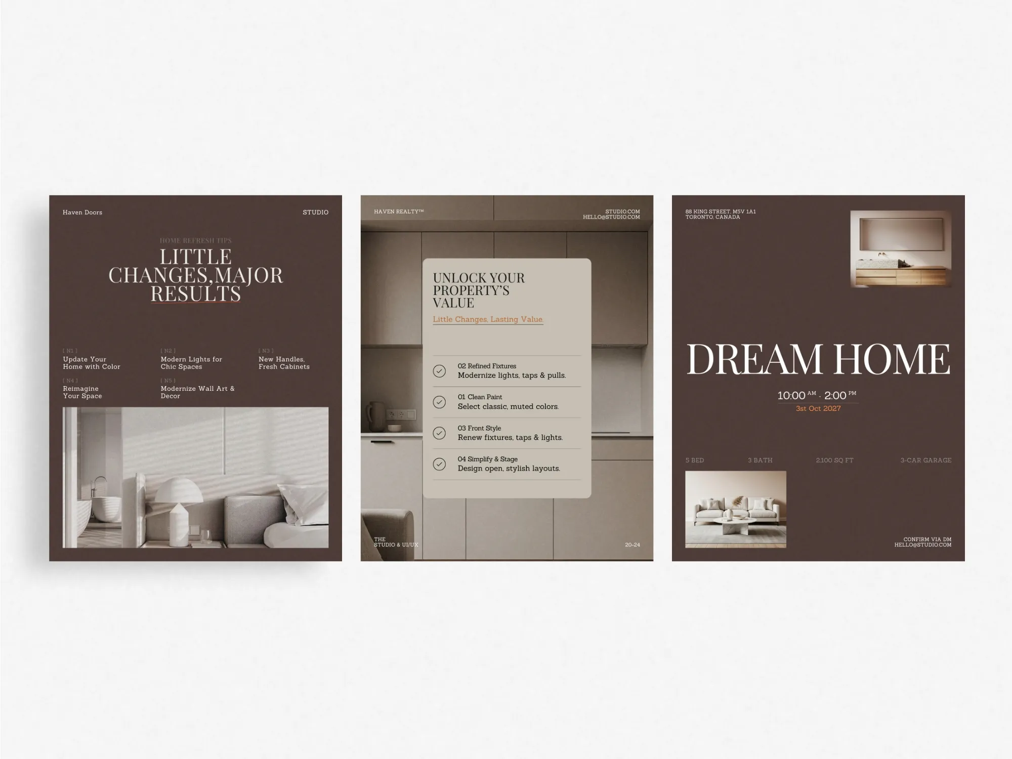 Versatile property listing post pack featuring vibrant templates tailor-made for realtors to attract inquiries and build client trust.