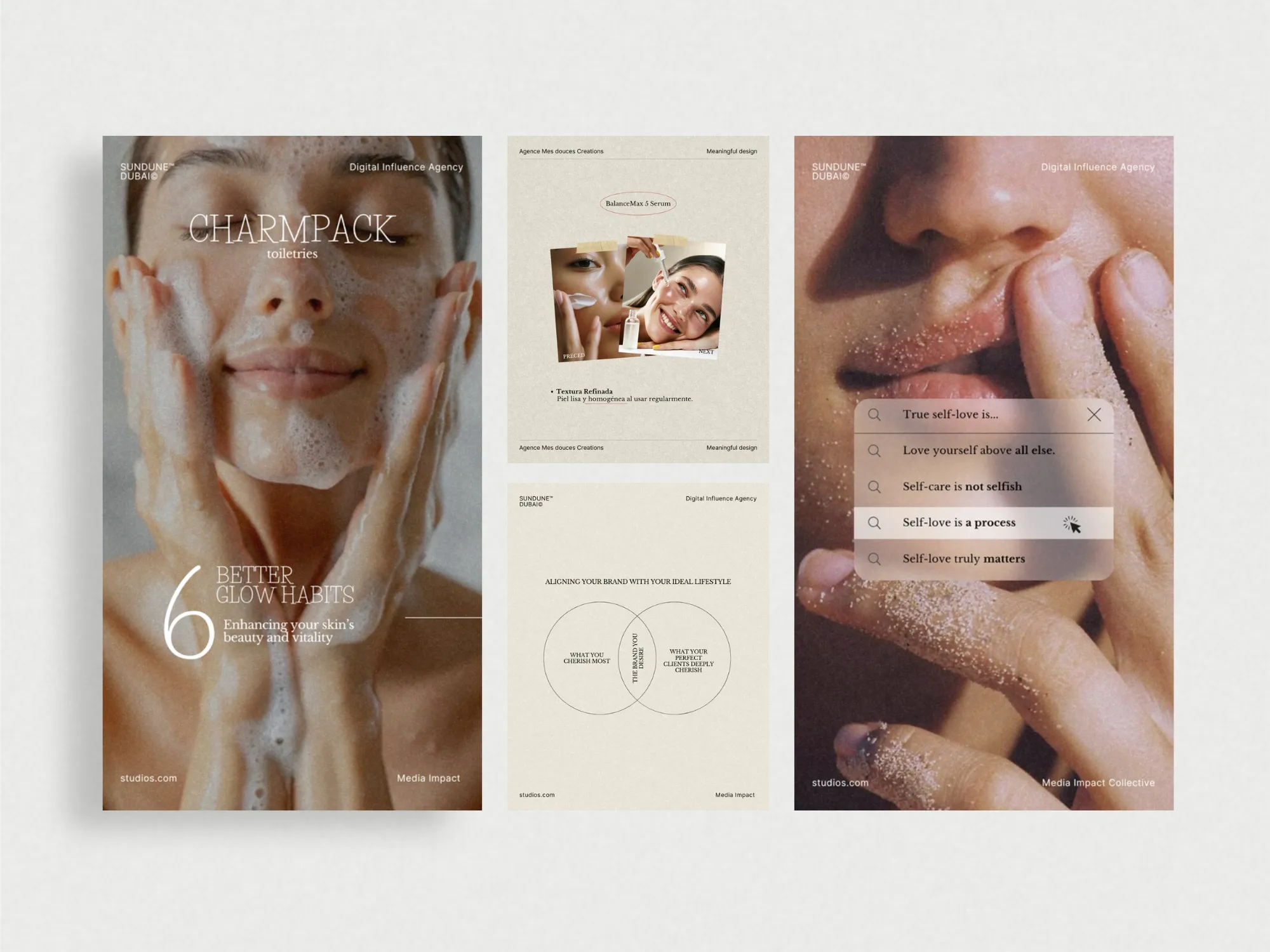 Professional 1080x1920 PX Canva story template that embodies a polished skincare aesthetic, ideal for beauty brands' social media feeds.