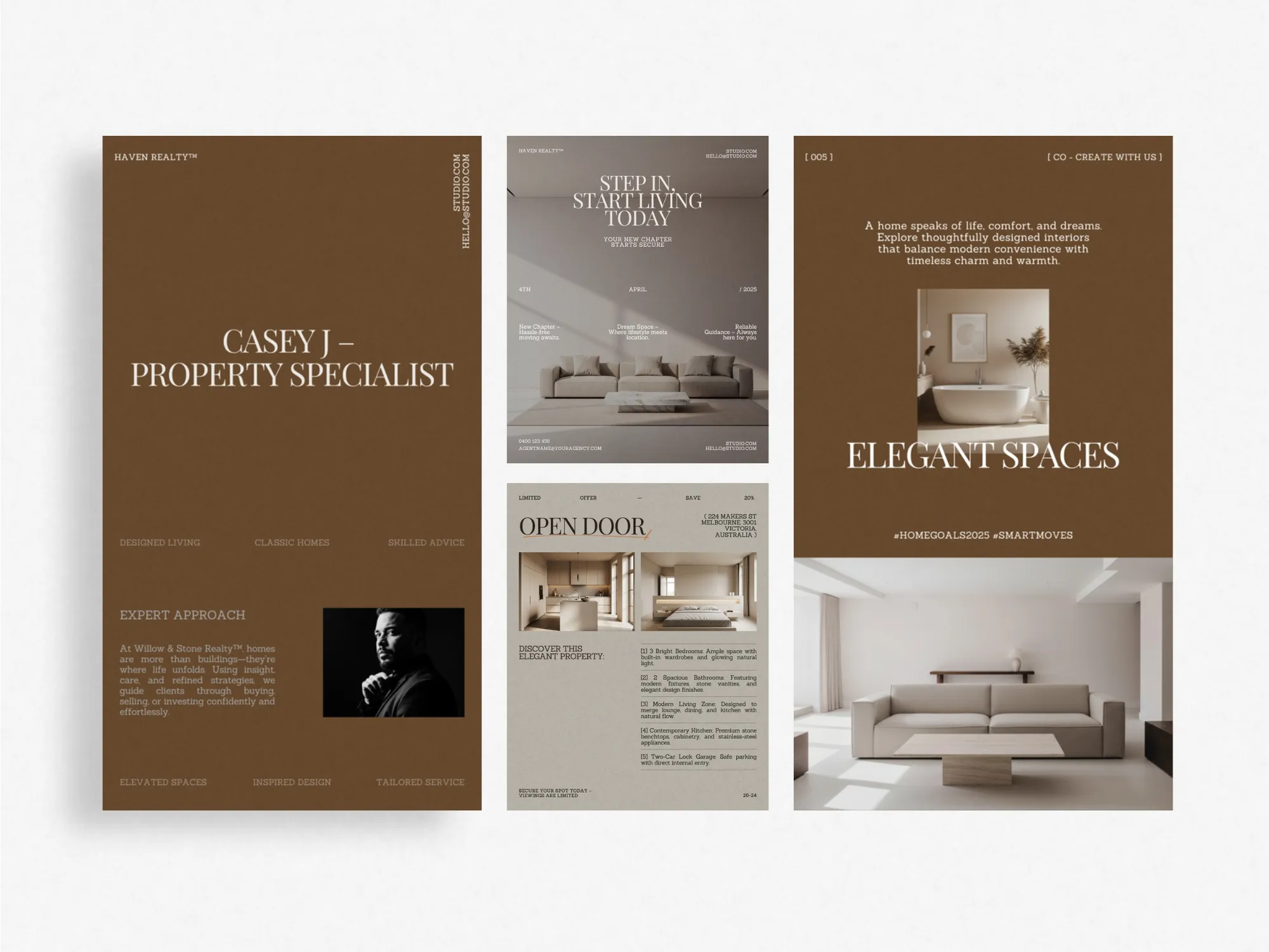 Customizable Canva realtor kit image featuring 80 real estate templates, tailored for impactful posts and stories with 1080x1350 px dimensions.