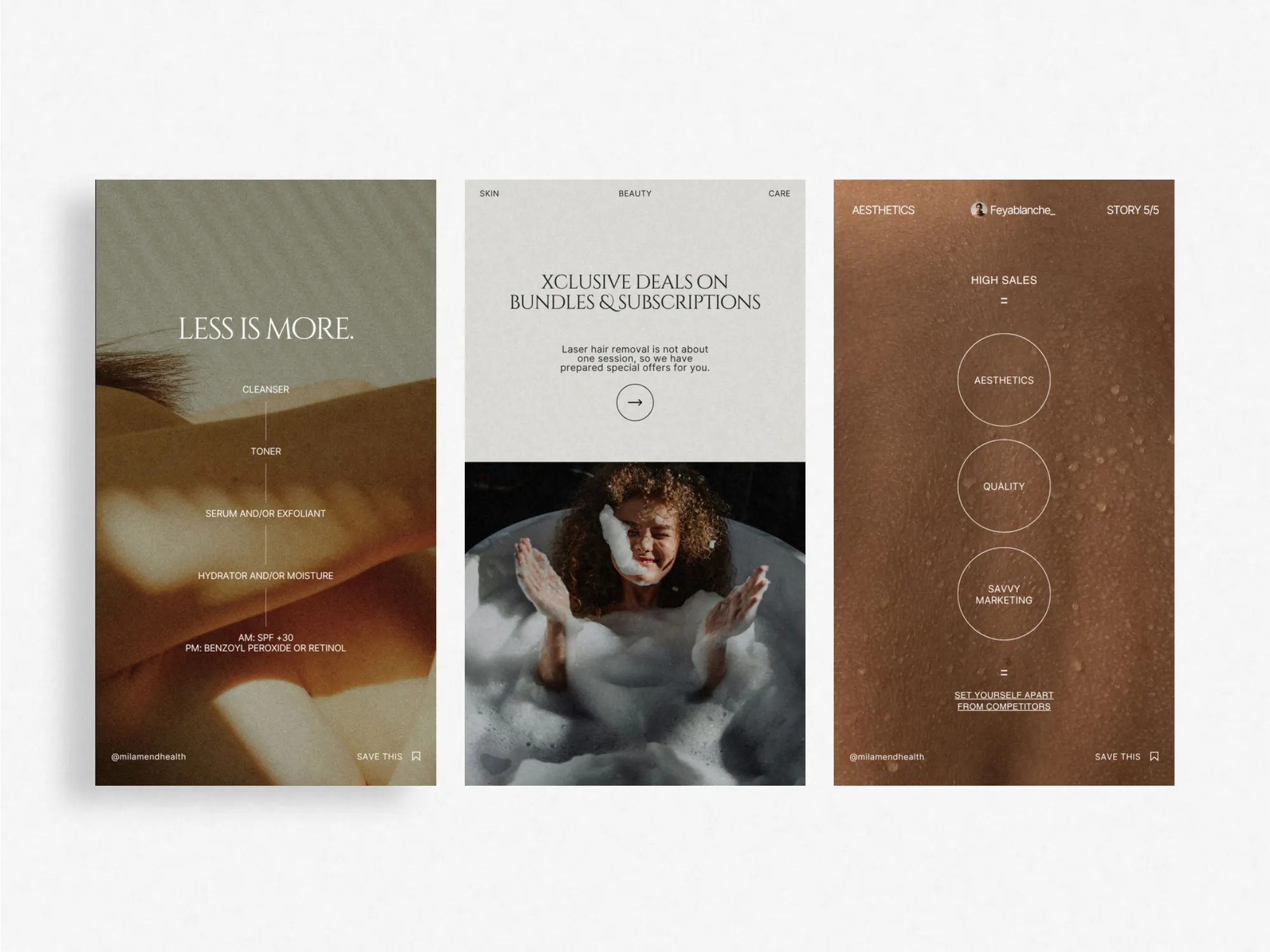 Create stunning beauty visuals for Instagram using these 35 skincare templates, designed in Canva for engaging promotions and cohesive themes.