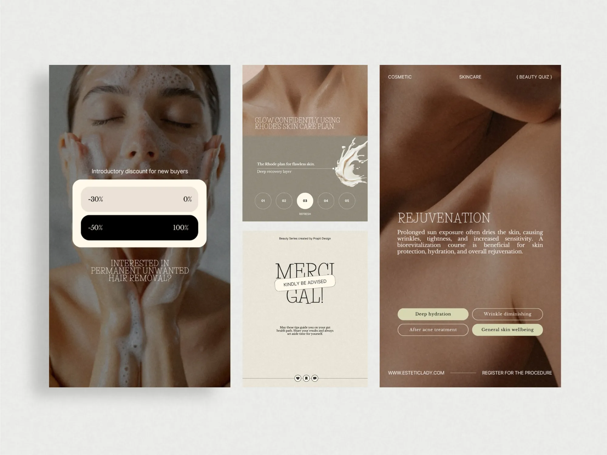 Professional post template emphasizing skincare routines, ideal for salons and cosmetic stores to attract and retain clients on social media.