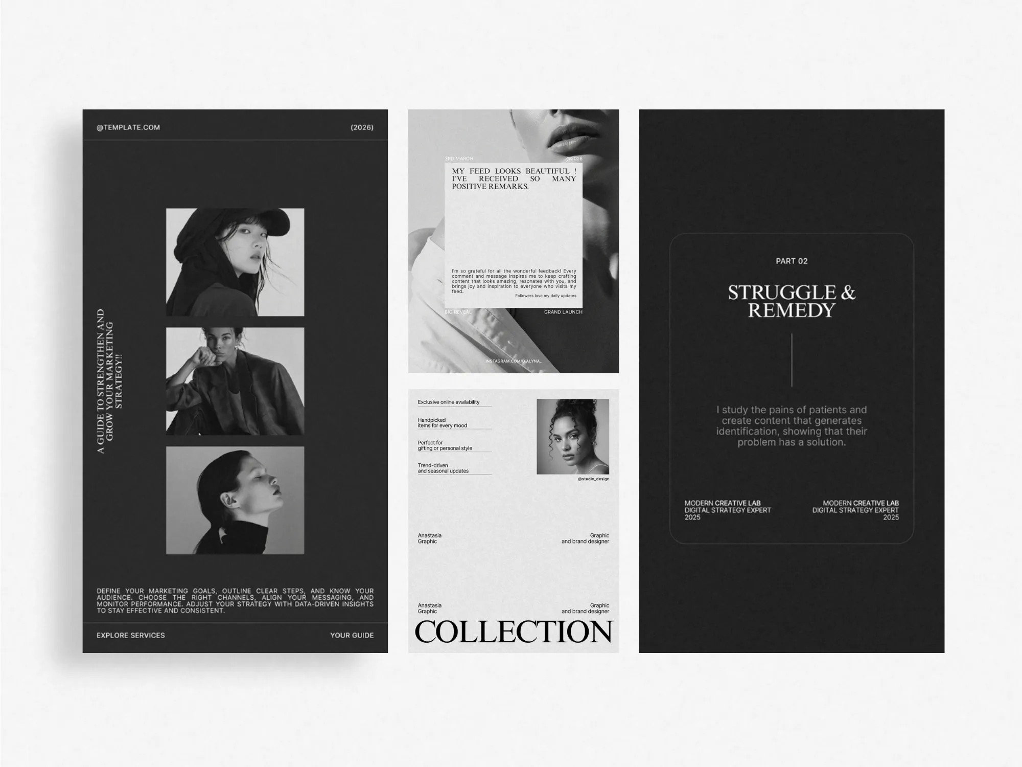 Elevate your brand with customizable Instagram story and post designs, sized 1080x1350 PX for stunning visual impact.