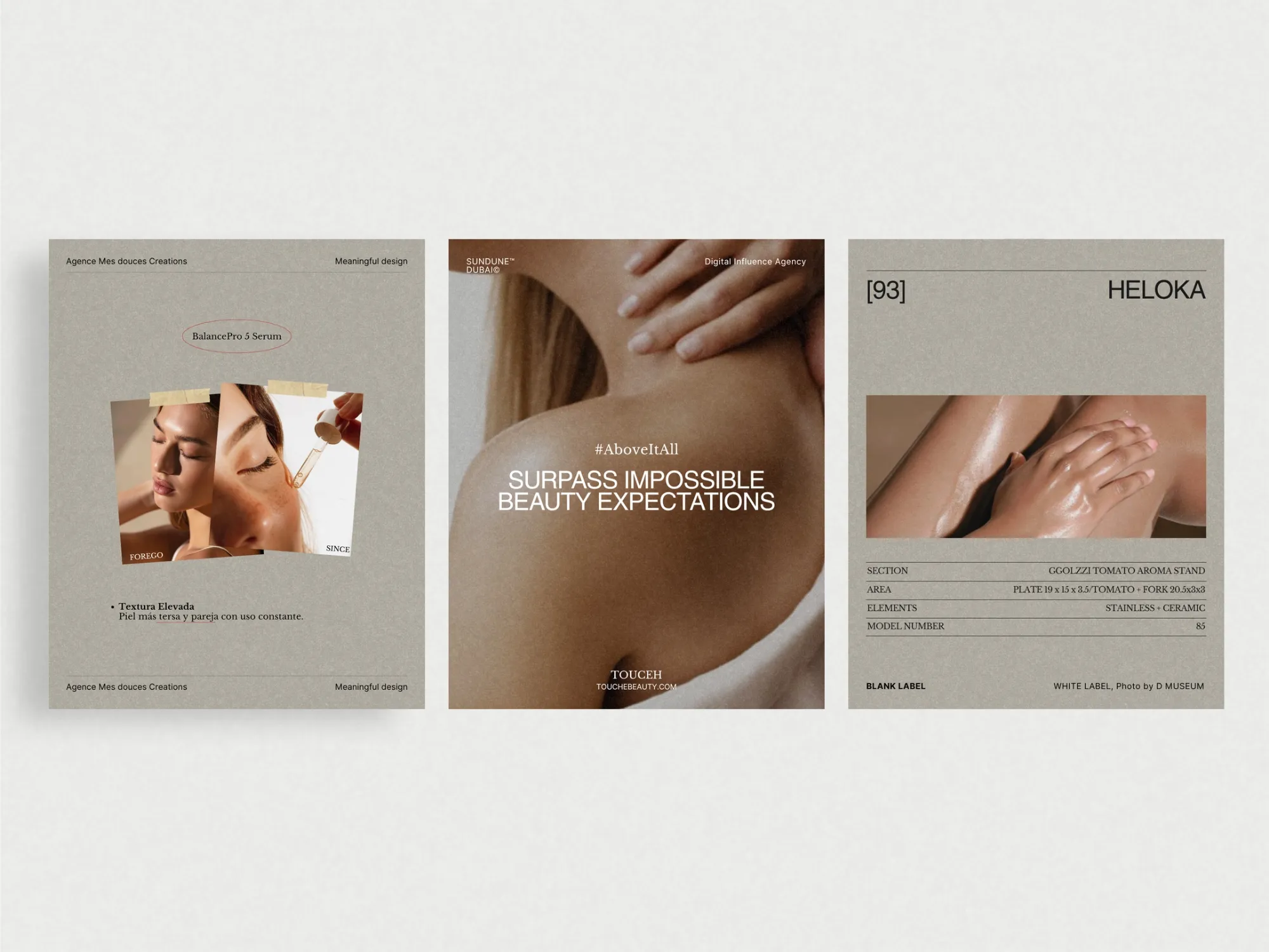 Professional-looking Skincare Instagram post templates, tailored for estheticians and cosmetic shops to create aesthetic social media content.