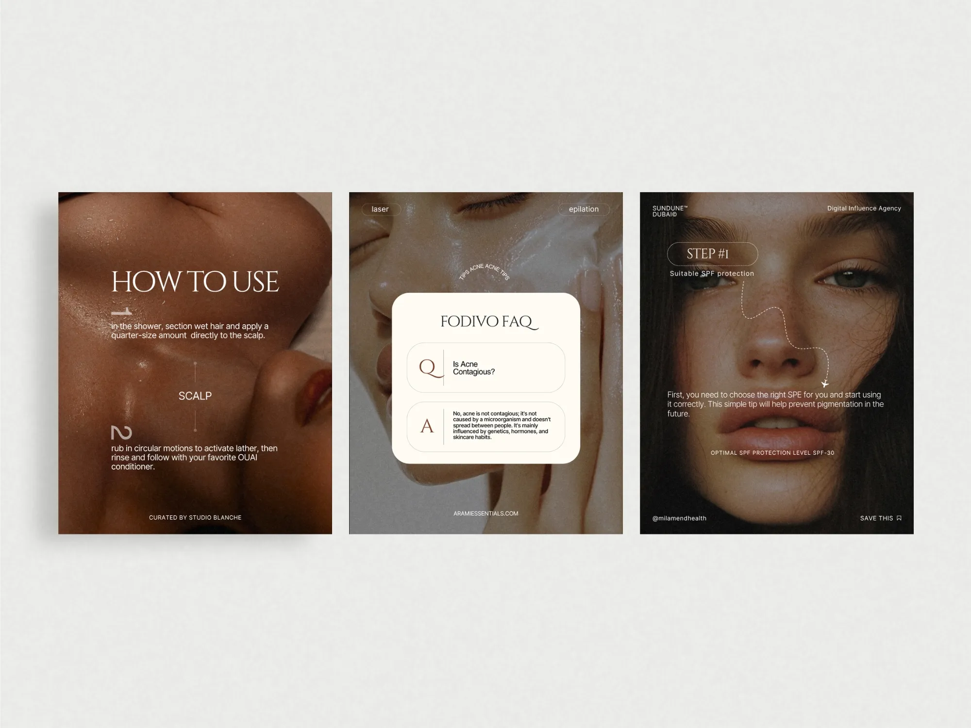 Elevate your skincare brand content with professional Instagram post templates, perfectly sized at 1080x1350 PX for impactful visuals.
