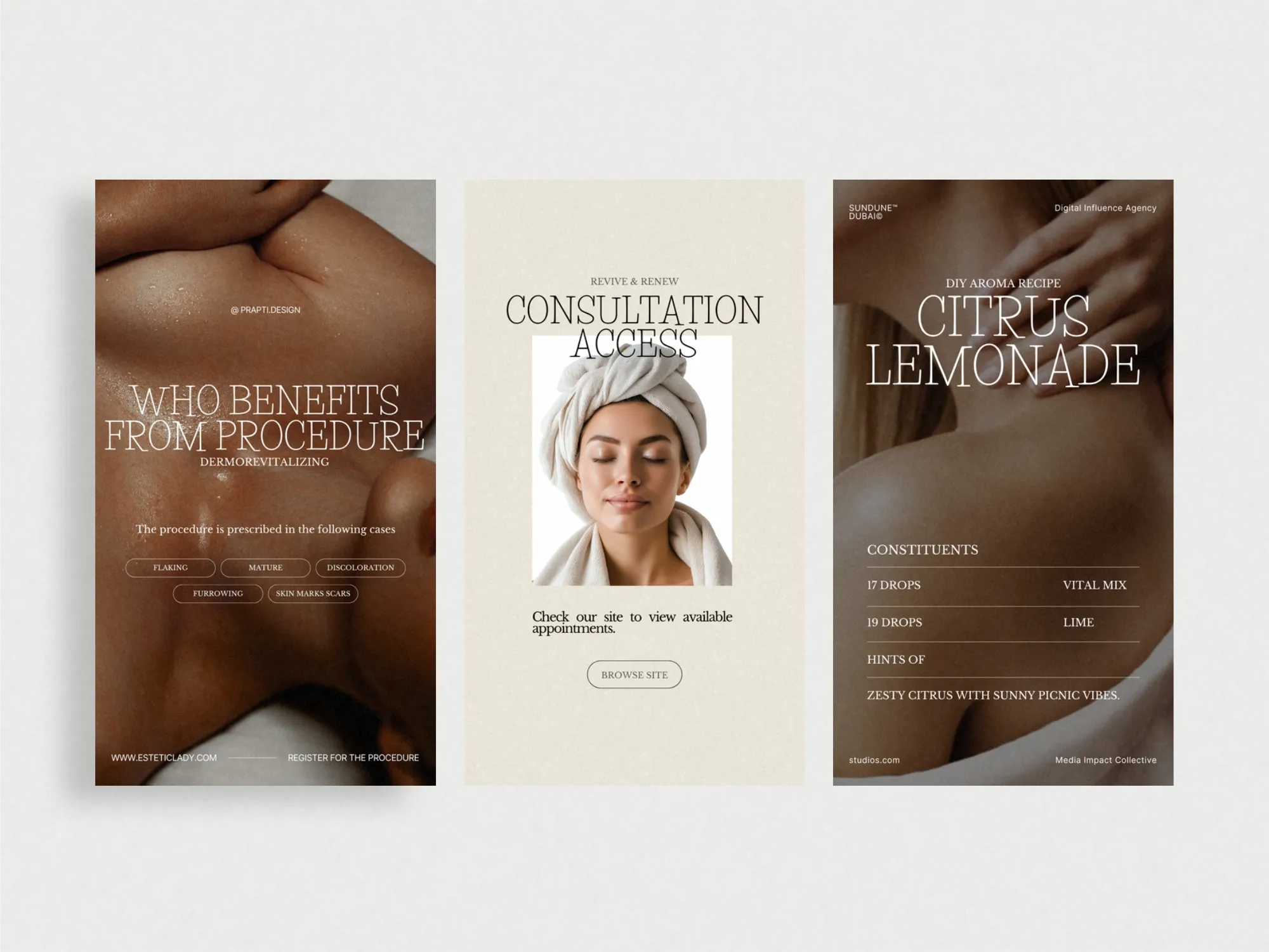 Collection of 35 Skincare Instagram story templates in Canva, ideal for skincare launches, tips, and promotional offers in a professional style.