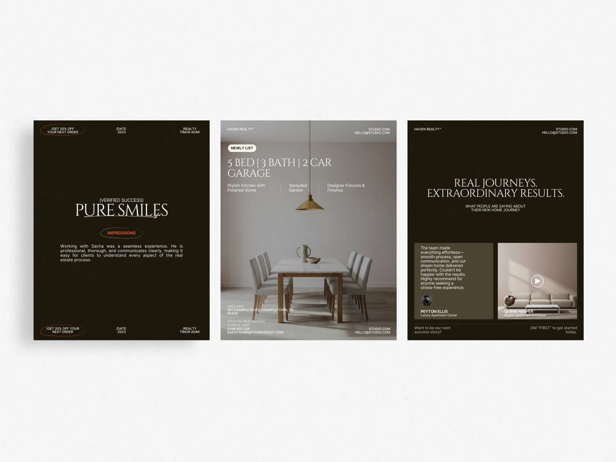 Attention-grabbing real estate post templates bundle, ideal for property agents to establish trust and increase inquiries via social media.