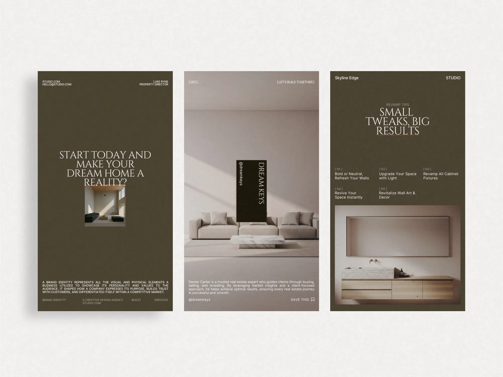 Sleek and modern Instagram stories for real estate, ideal for highlighting price drops and local market updates in appealing layouts.