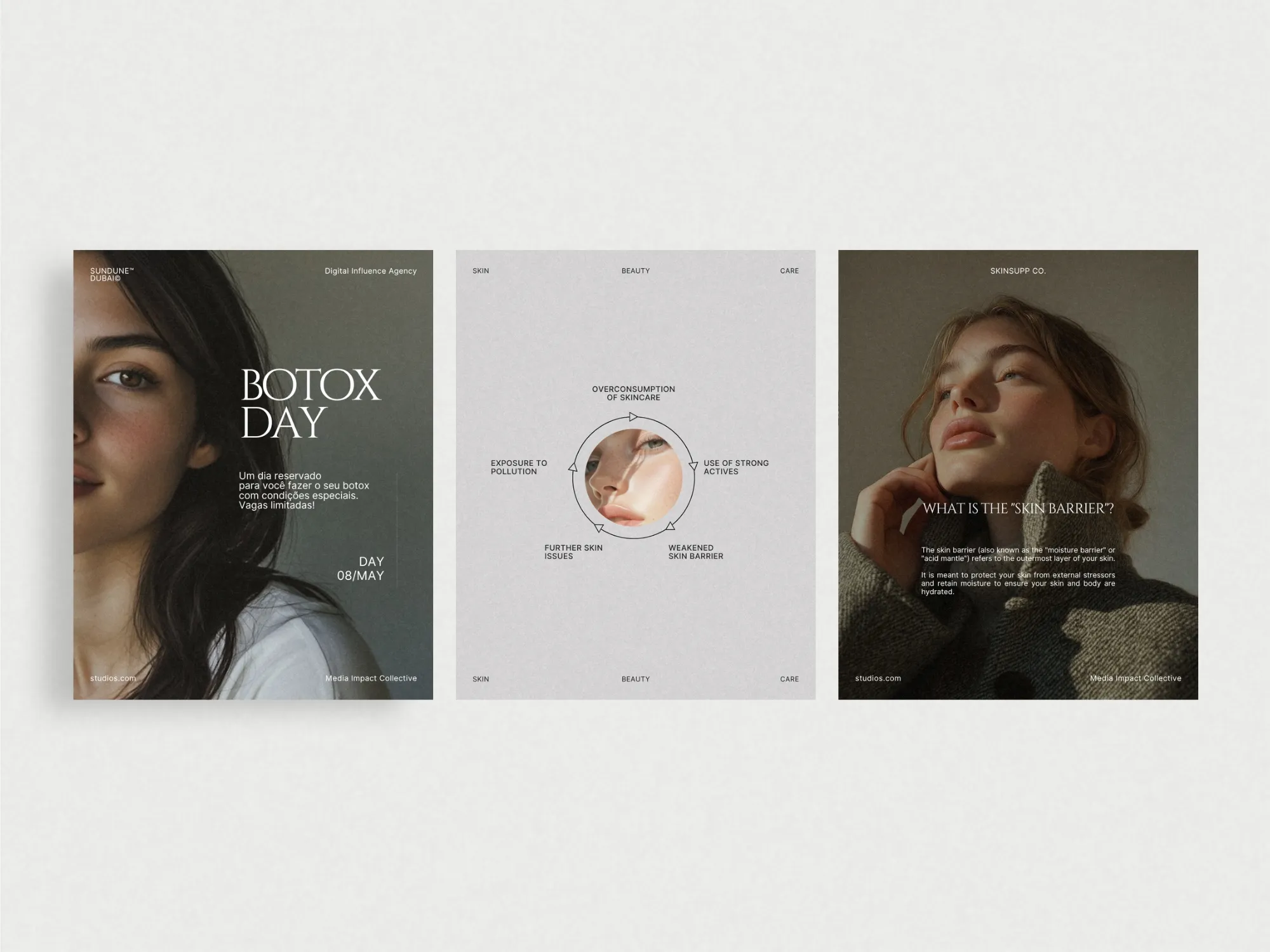 Customizable Canva skincare Instagram post template, crafted for beauty businesses to display products with a clean, modern aesthetic.