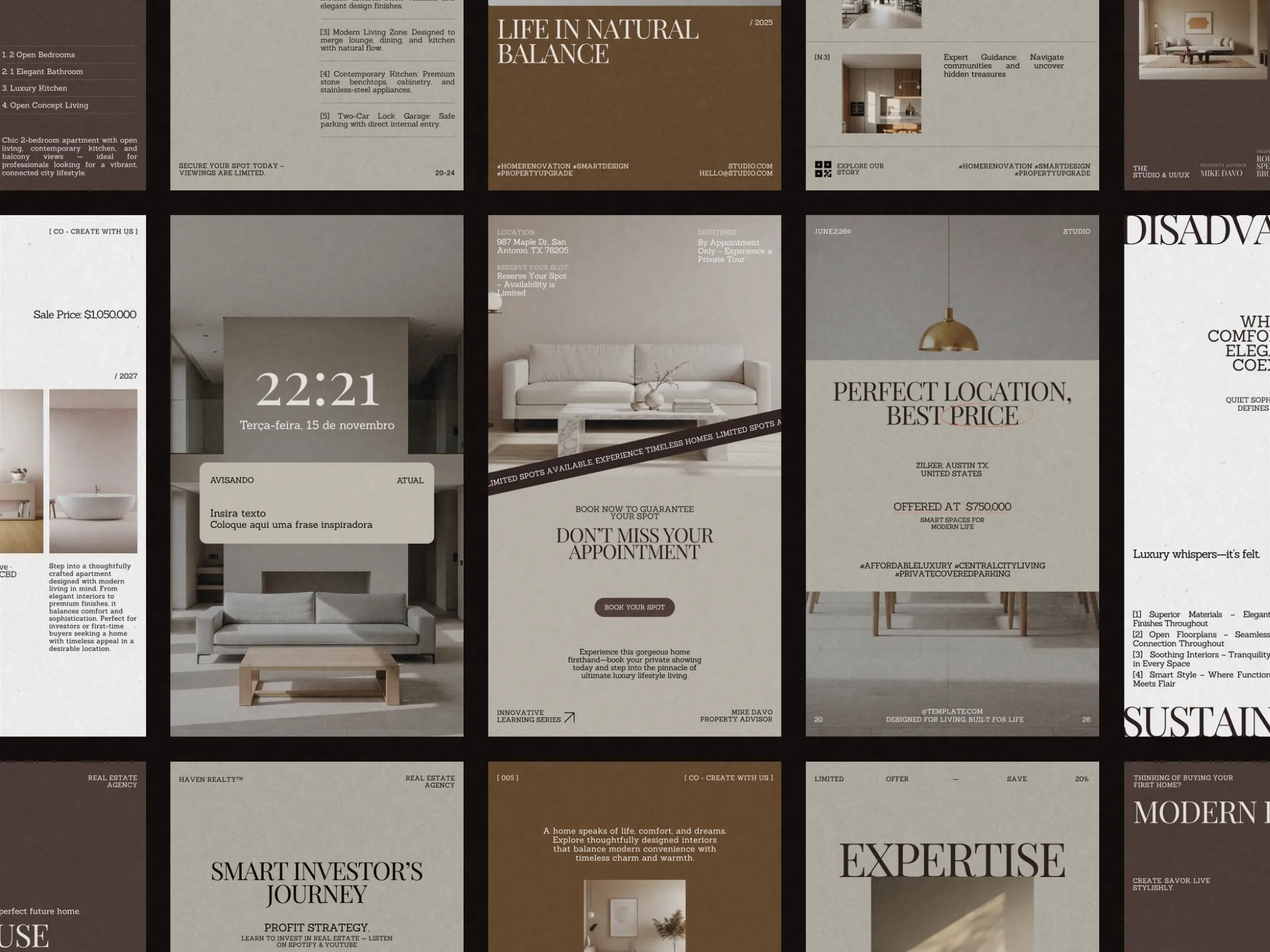 Engage your audience with beautifully crafted real estate Instagram story templates, designed for showcasing listings and price updates.