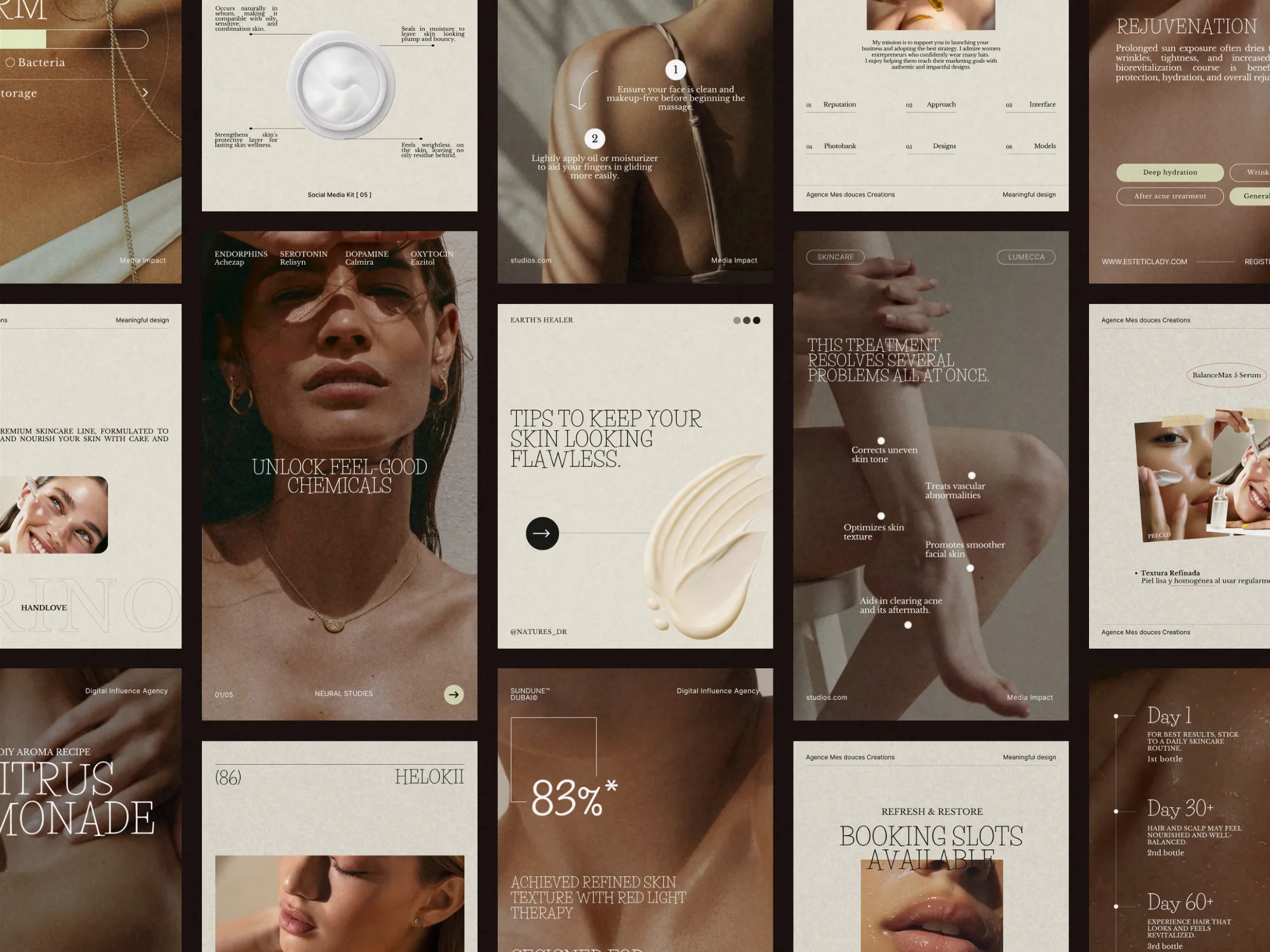 210 unique Canva templates for skincare posts and stories, each designed to elevate branding and save time in digital marketing efforts.
