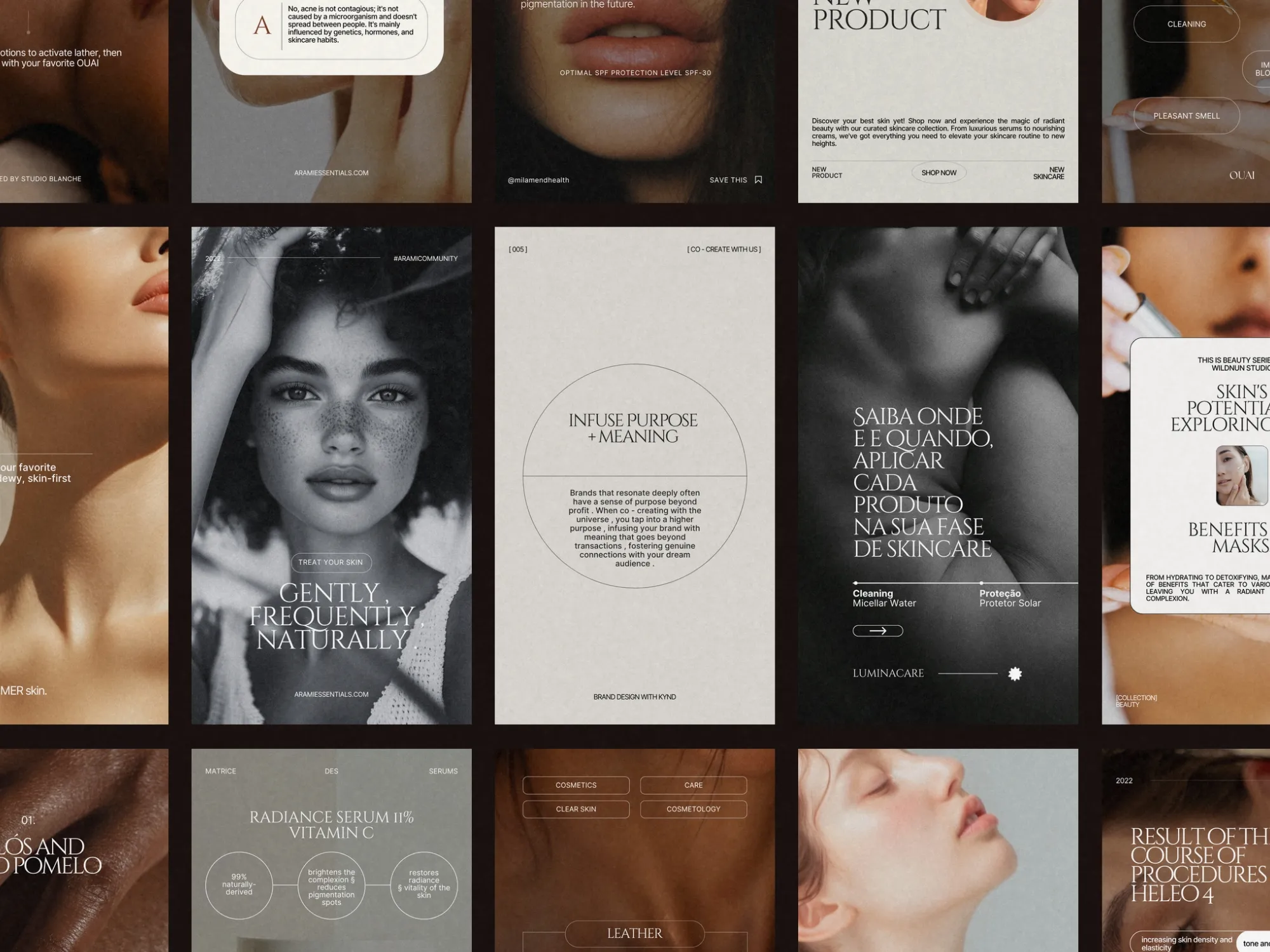 Professional beauty story Canva design, offering 35 unique templates to promote skincare products and offers efficiently.