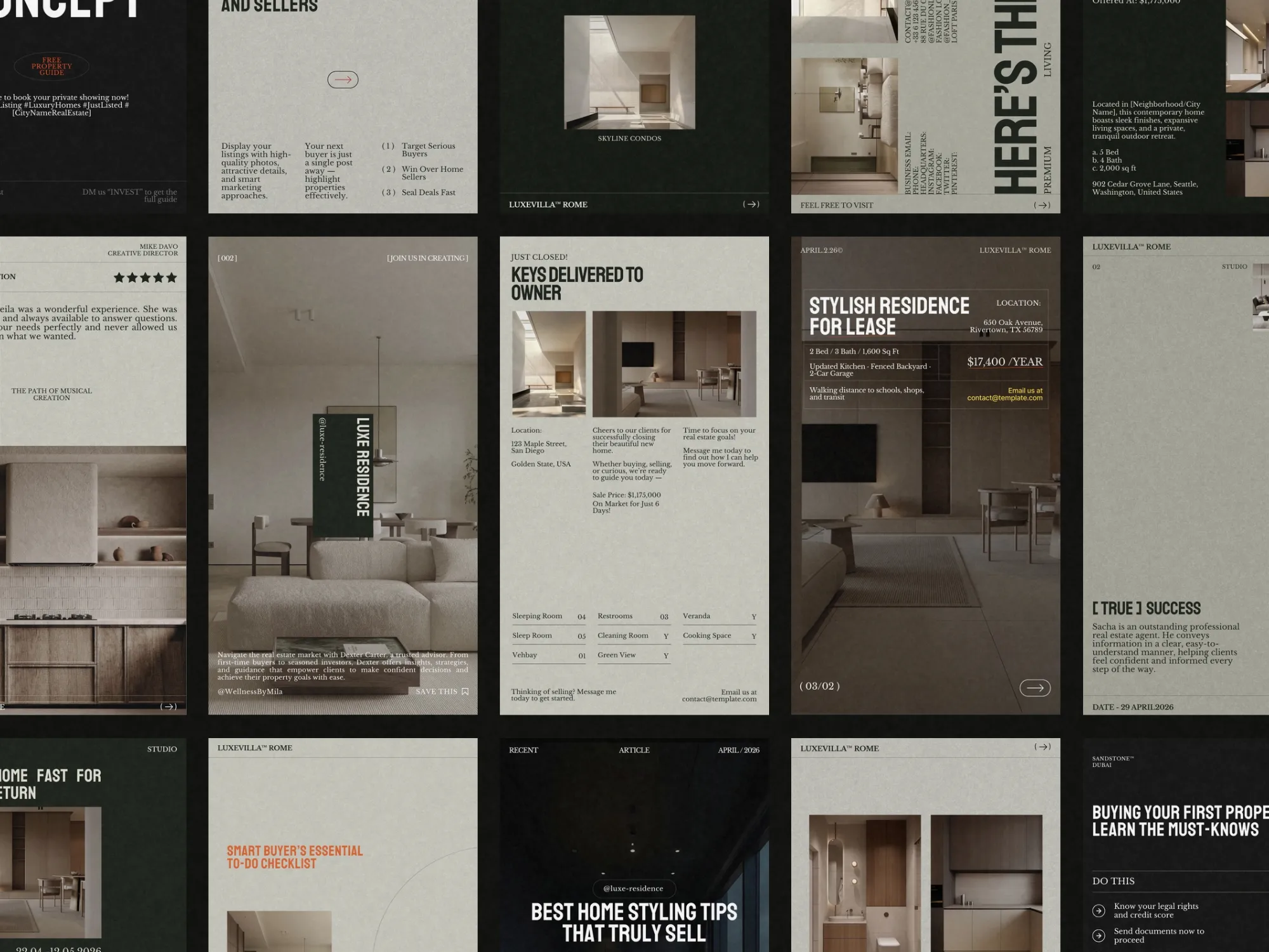 High-quality real estate Instagram story templates crafted for effective realtor promotions, ideal for digital downloads and enhancing online presence.