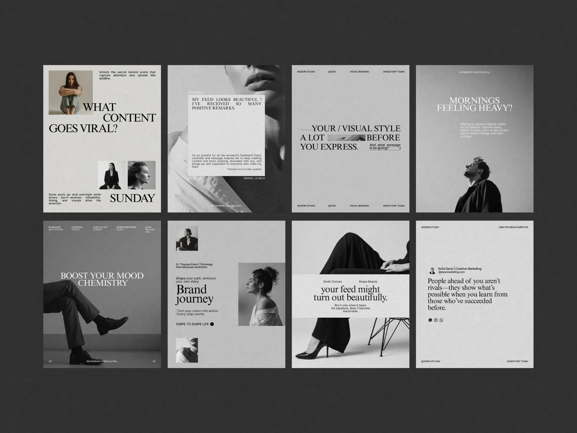 Eye-catching digital post kit for Instagram, featuring 35 customizable Canva templates that enhance engagement for ecommerce brands.